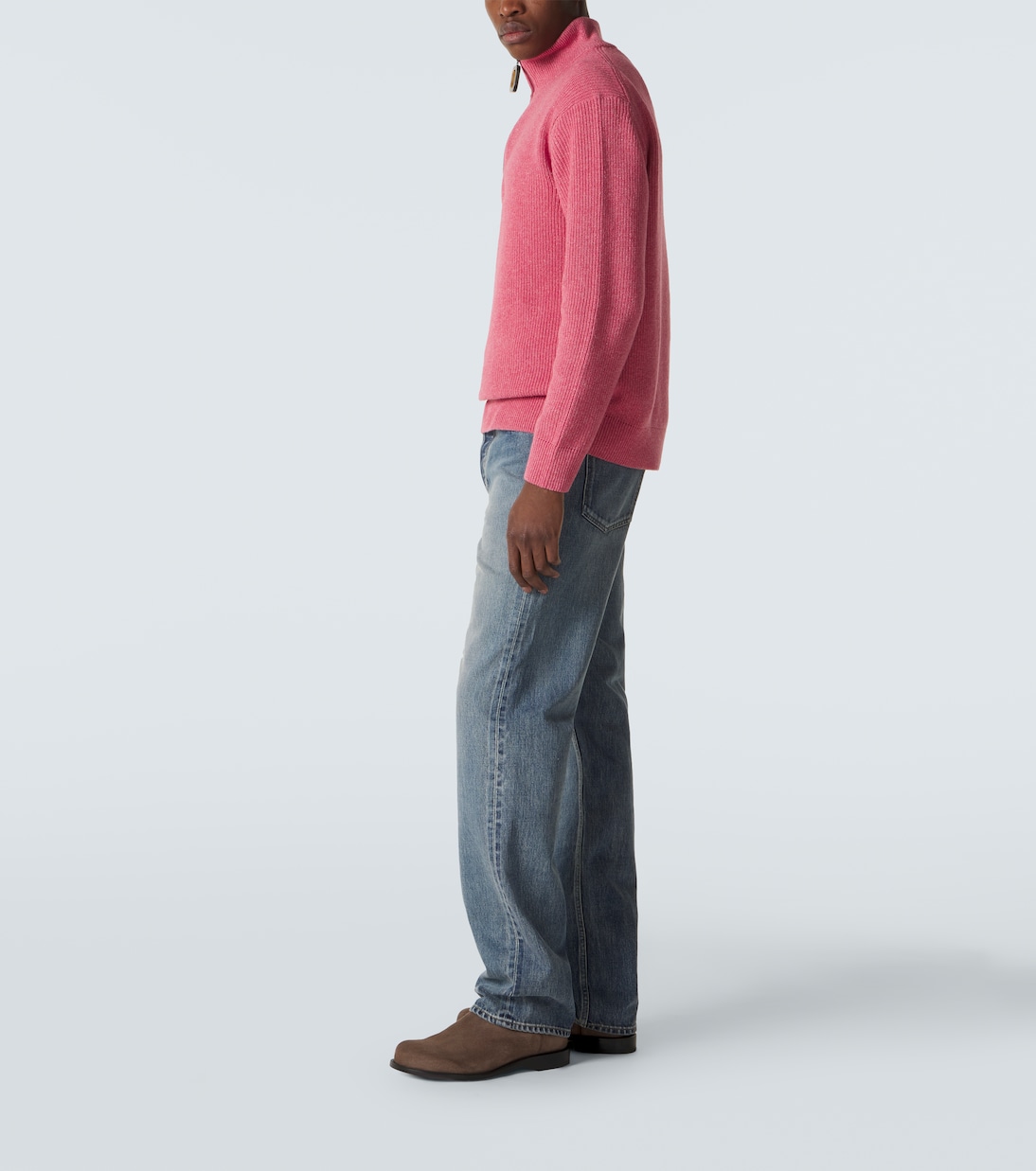 Wool and cotton half-zip sweater | JW Anderson