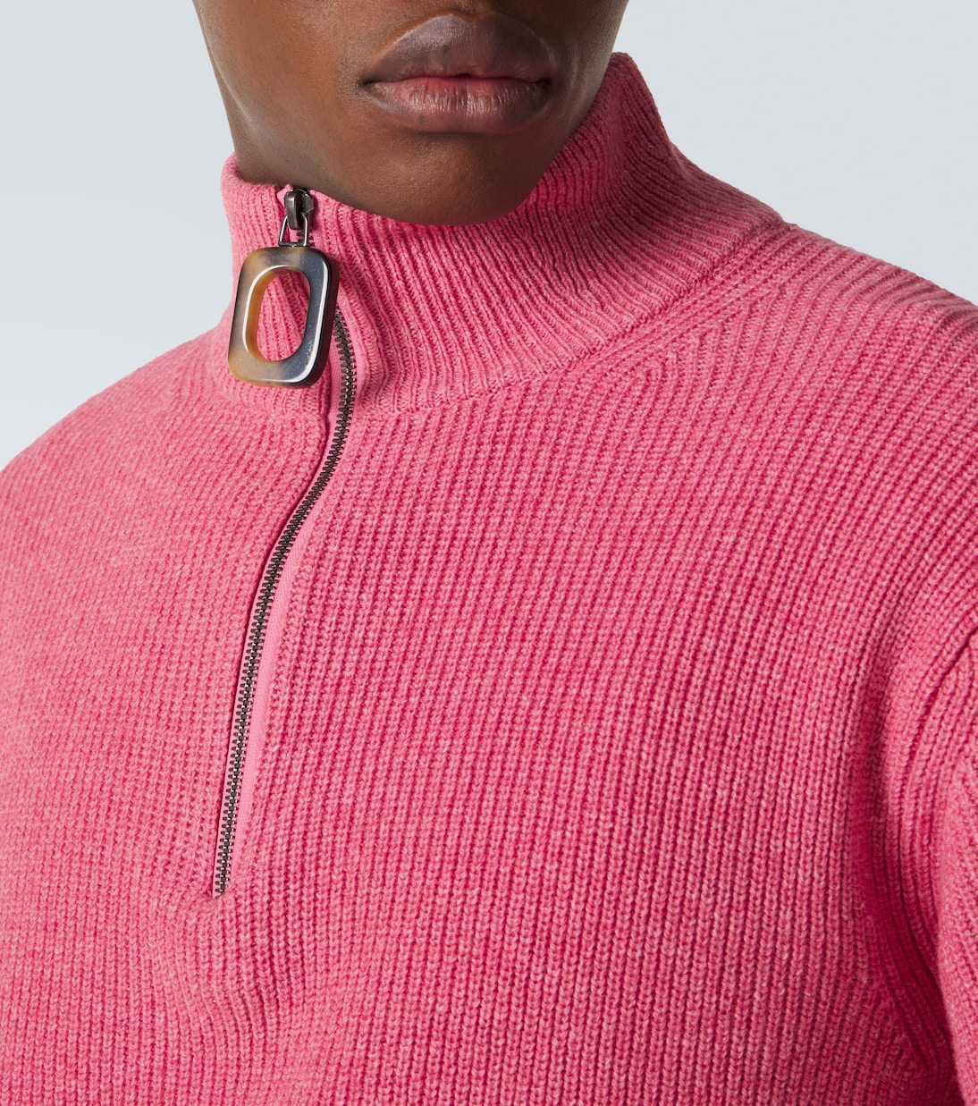 Wool and cotton half-zip sweater | JW Anderson