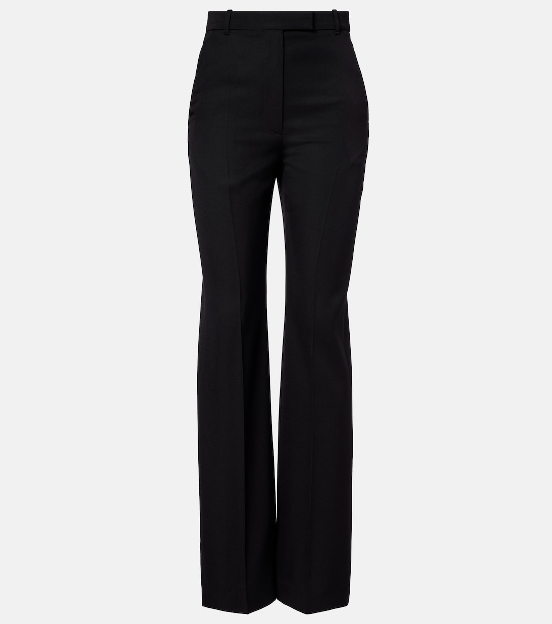 High-rise wool flared pants  | McQueen