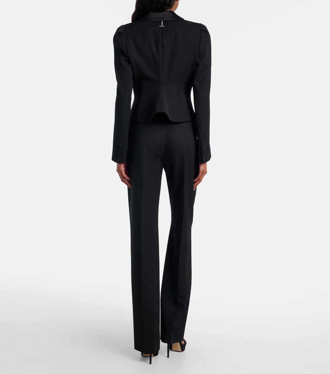 High-rise wool flared pants  | McQueen