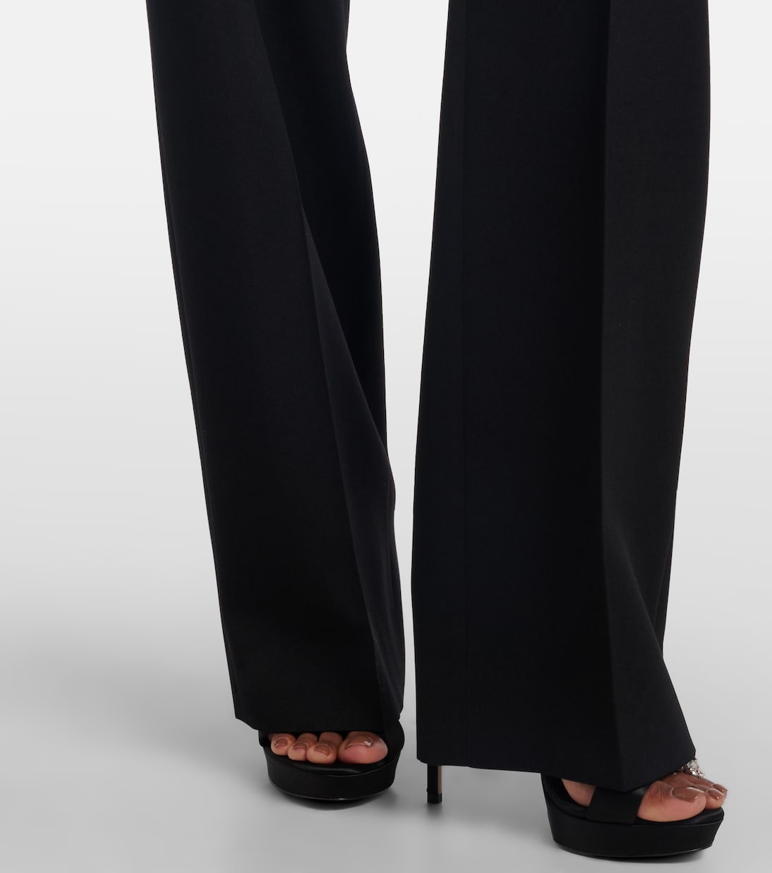 High-rise wool flared pants  | McQueen
