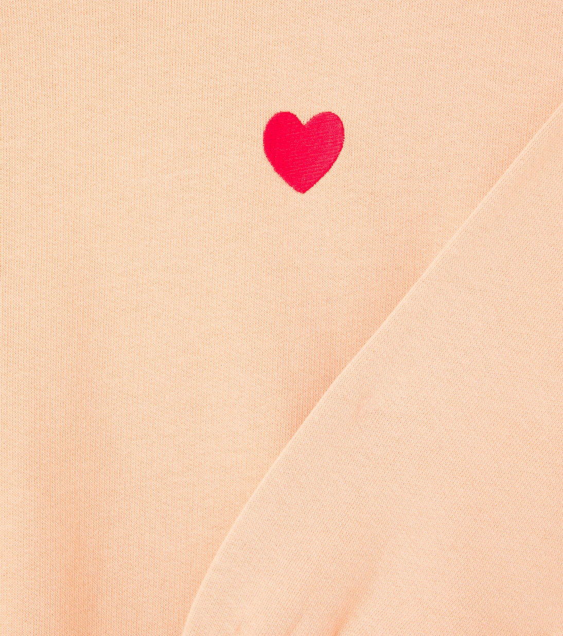 Heart embroidered cotton sweatshirt | Mini Rodini