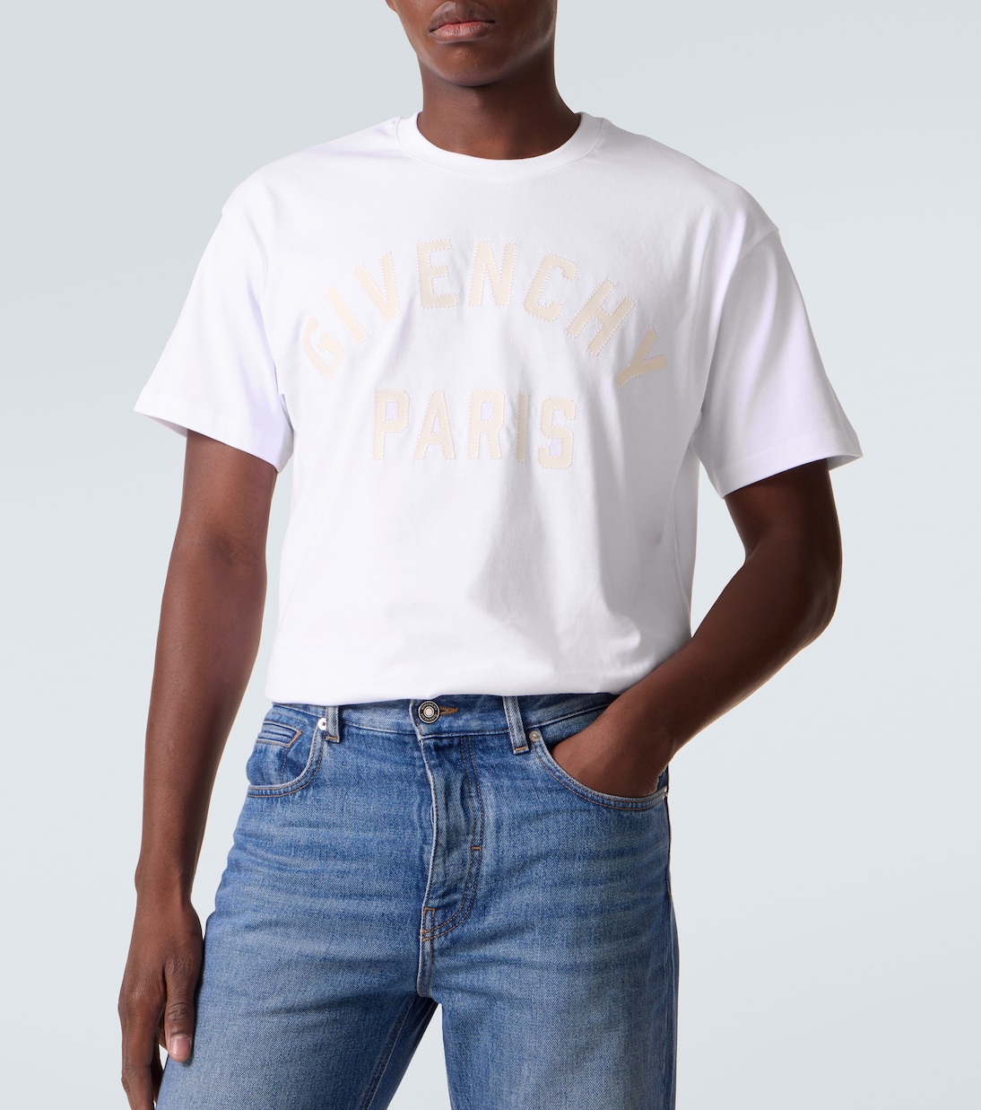 Embroidered logo cotton jersey T-shirt | Givenchy