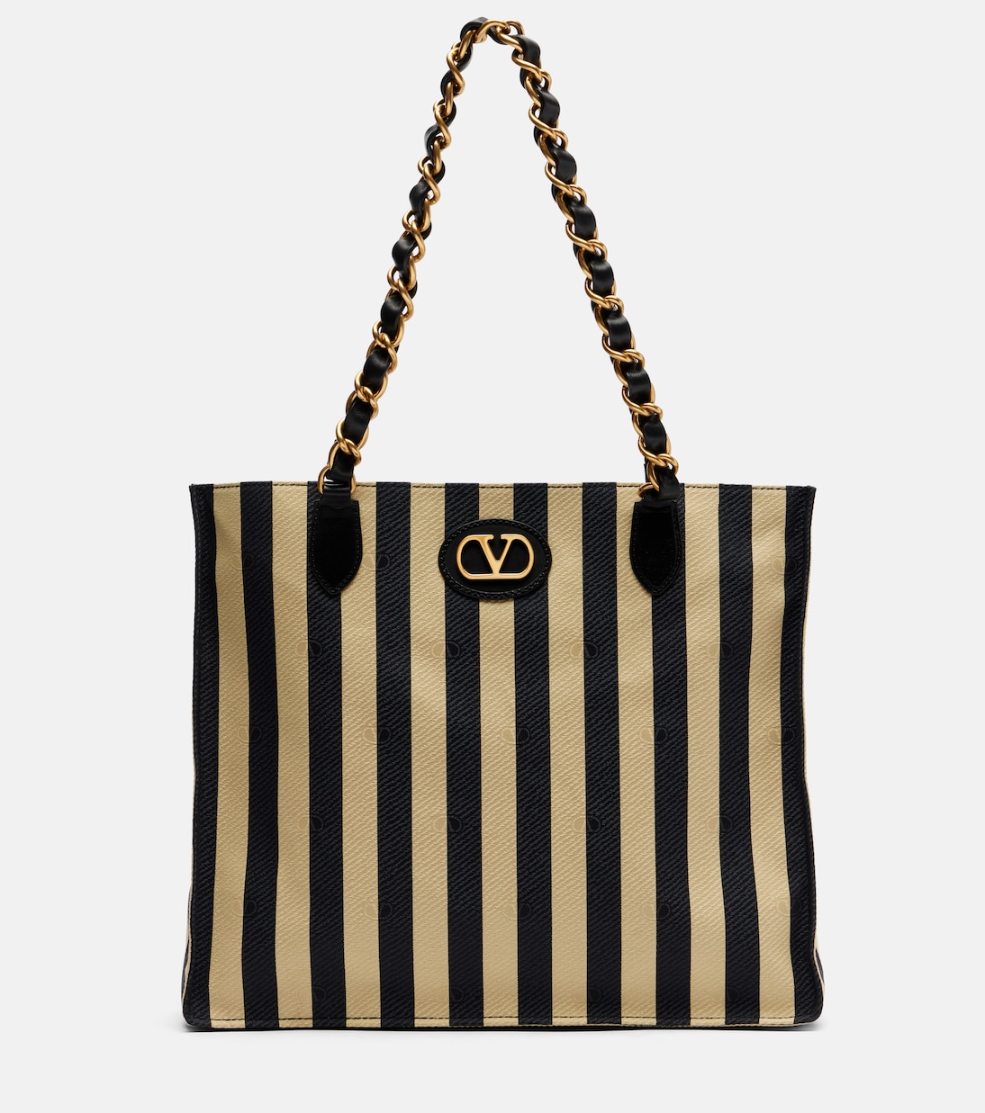 Laseine Large striped tote bag | Valentino Garavani