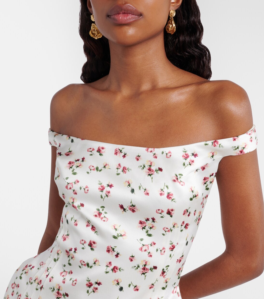 Floral silk satin minidress | Magda Butrym