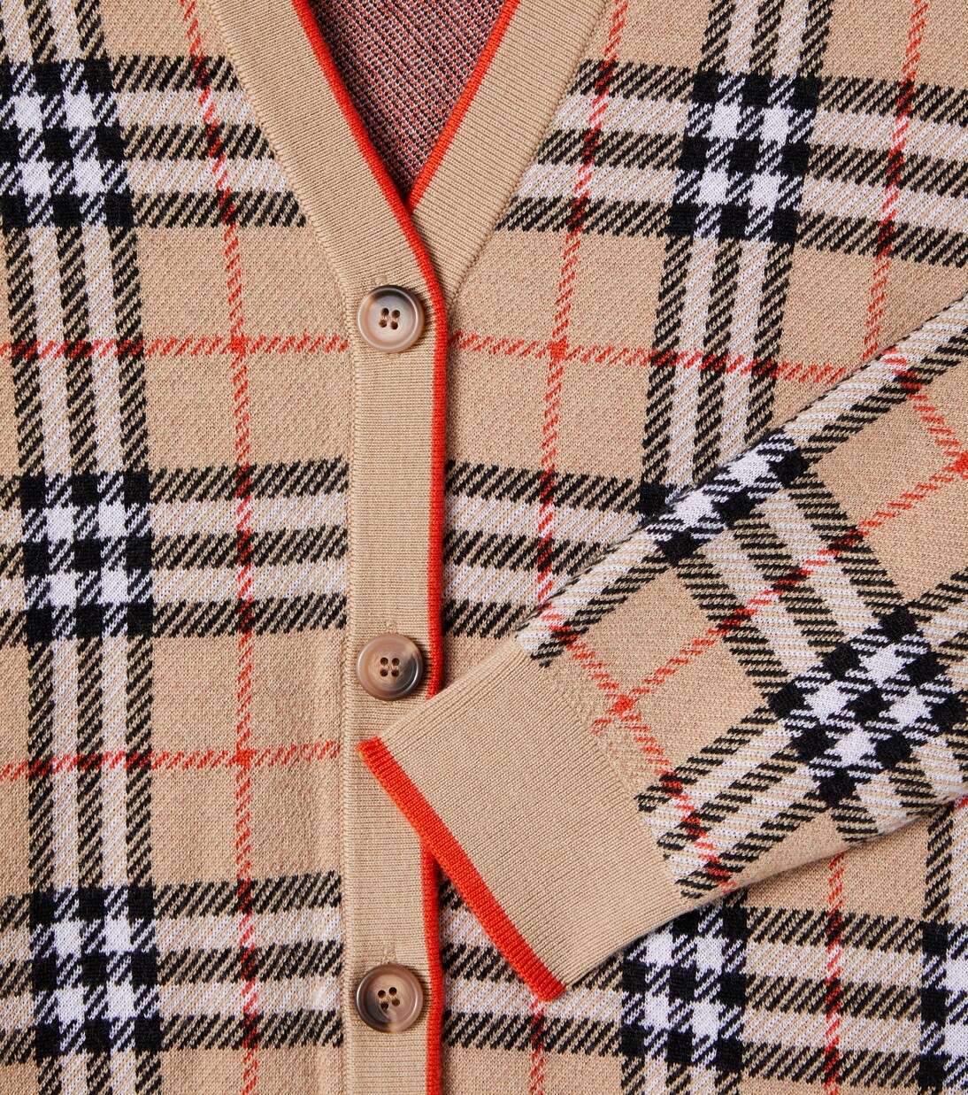 Cardigan Burberry Check en laine | Burberry Kids