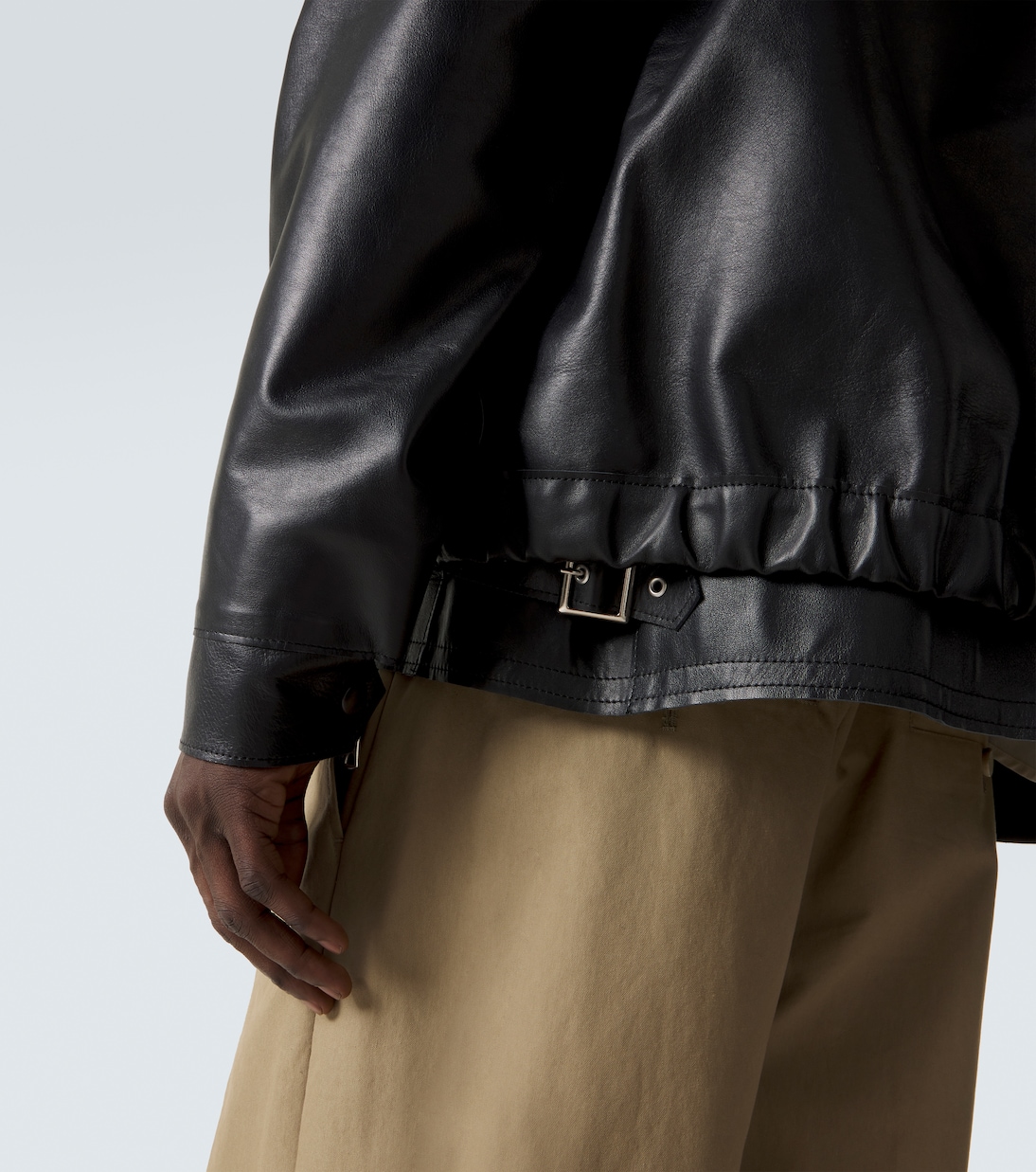 Leather blouson jacket | Sacai