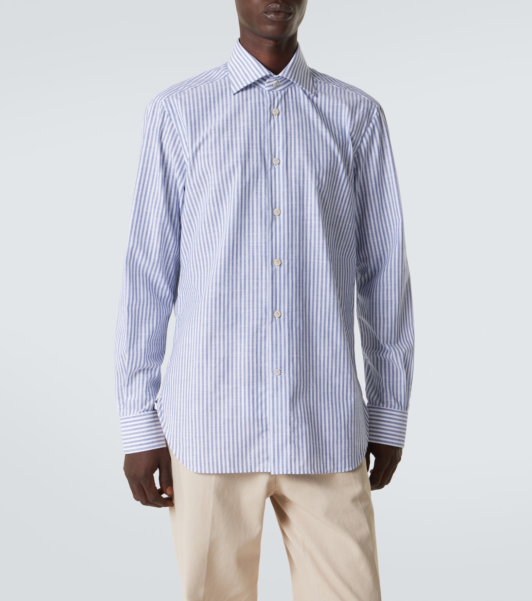 Striped cotton shirt  | Kiton
