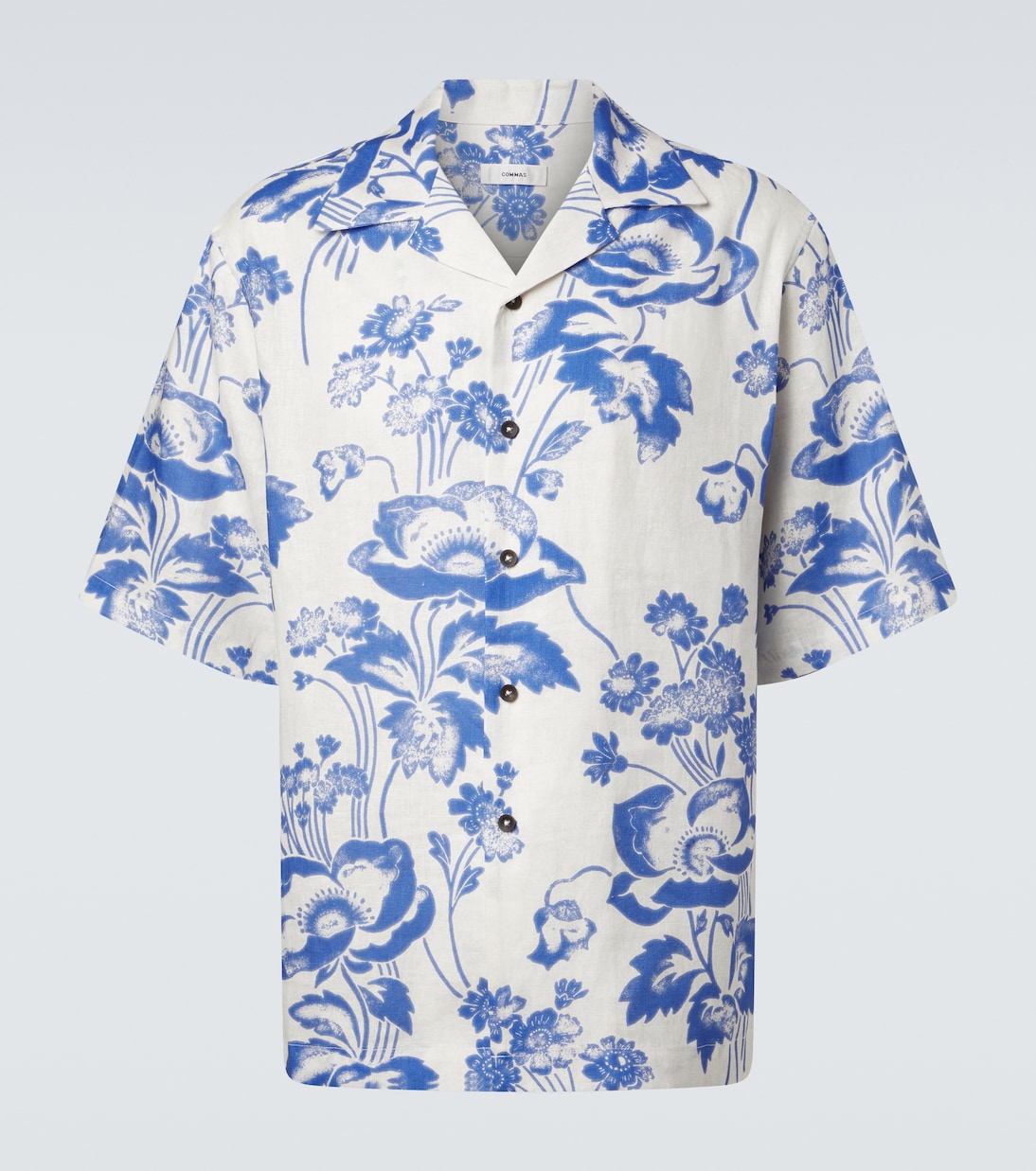 Floral linen bowling shirt | Commas