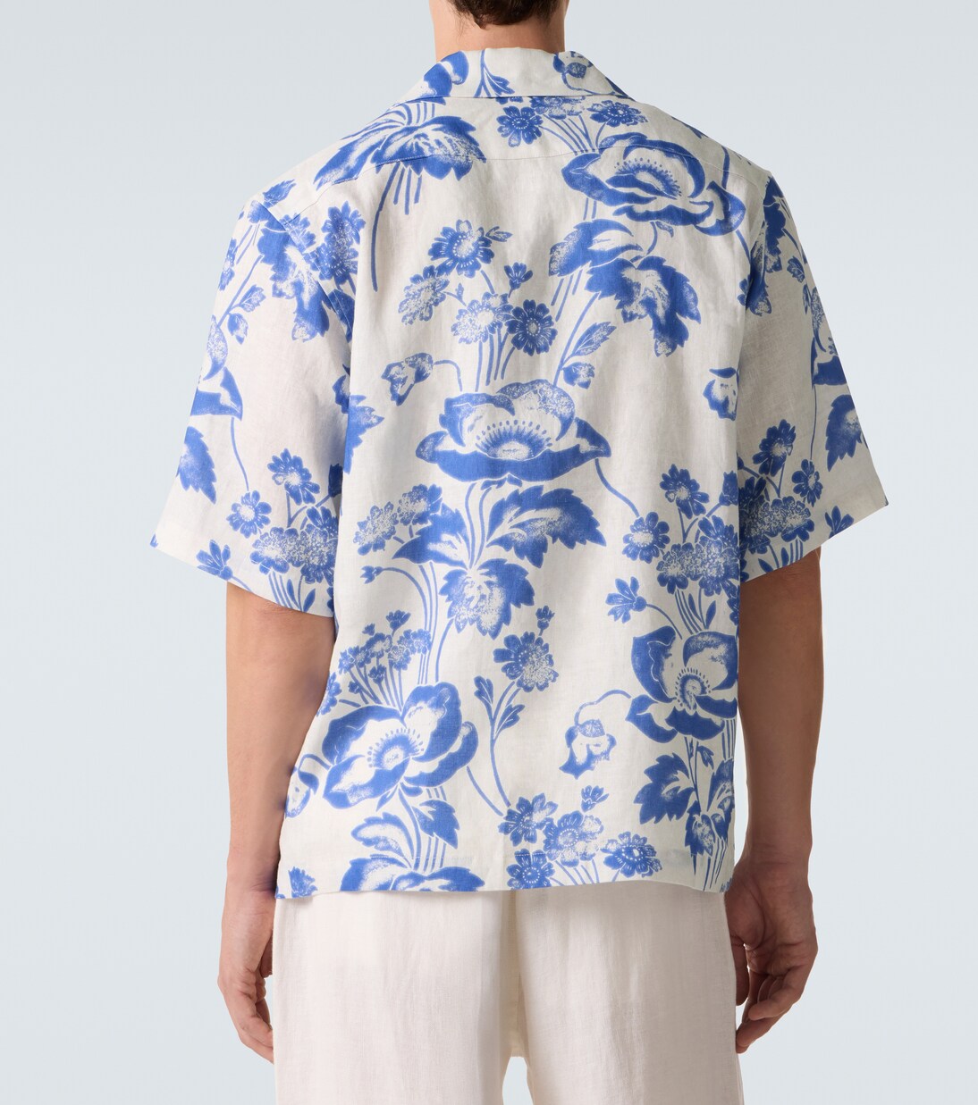 Floral linen bowling shirt | Commas