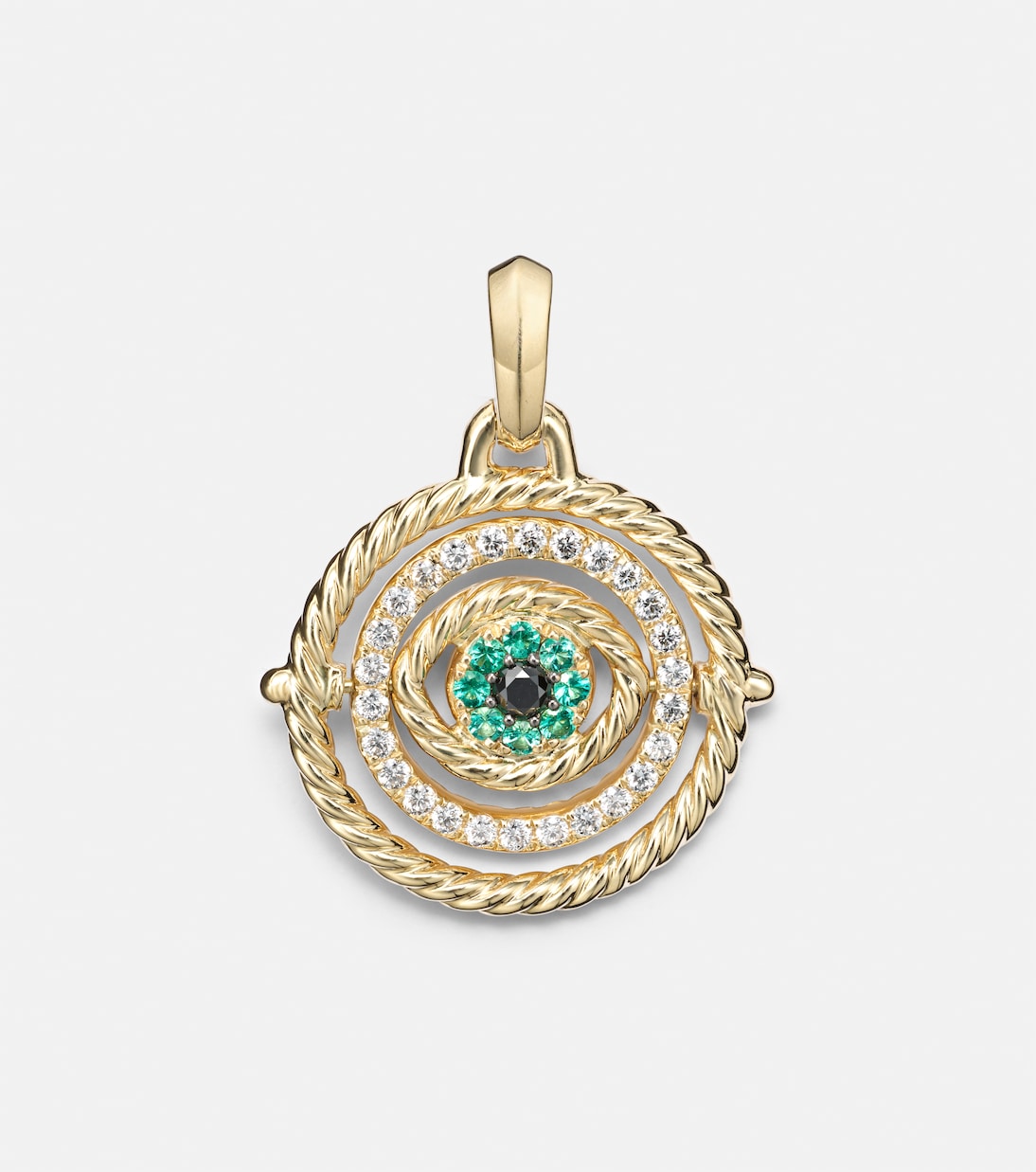 Collar Evil Eye de oro de 18 ct (750/1000) con esmeraldas y diamantes | David Yurman