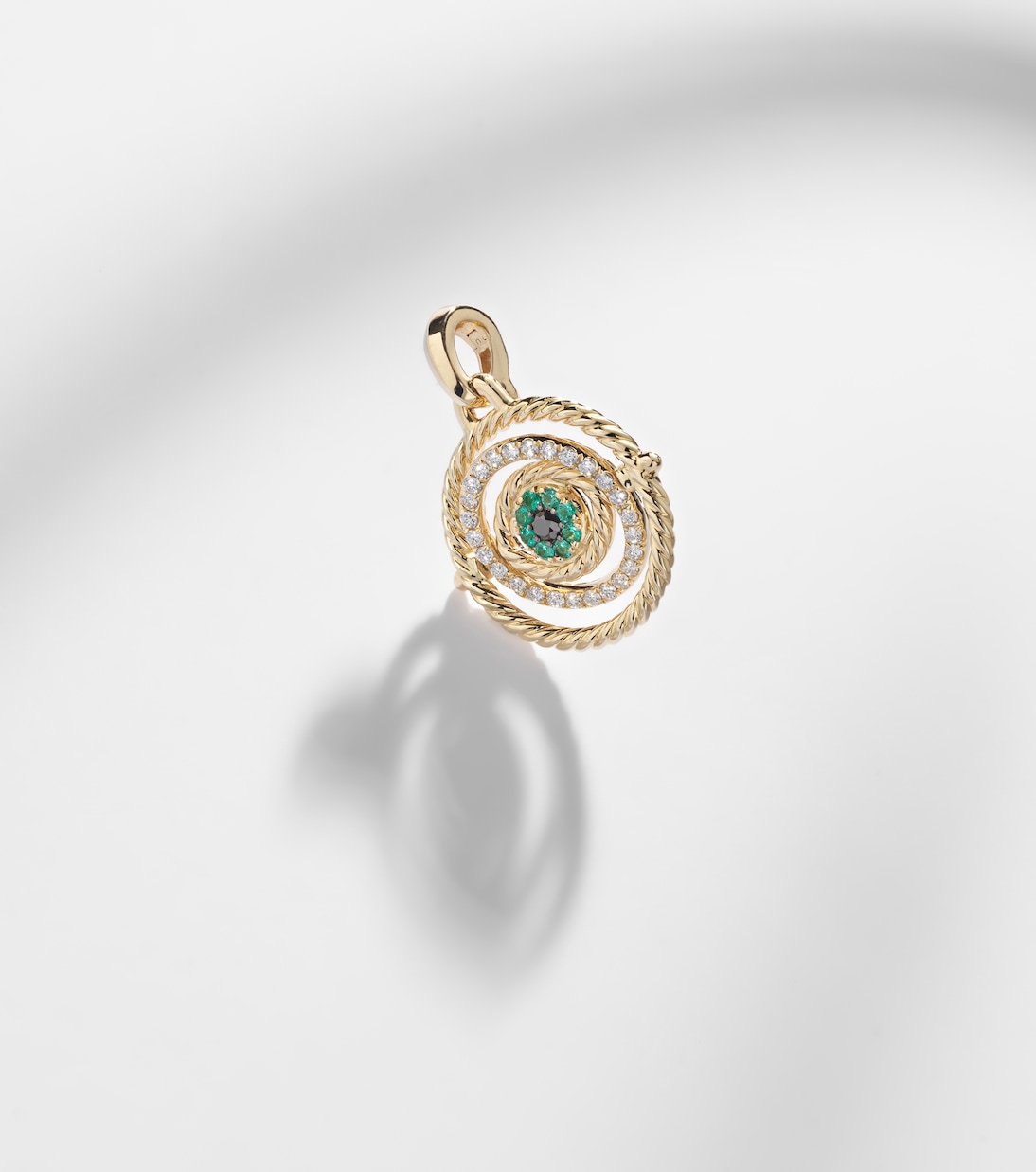 Collar Evil Eye de oro de 18 ct (750/1000) con esmeraldas y diamantes | David Yurman