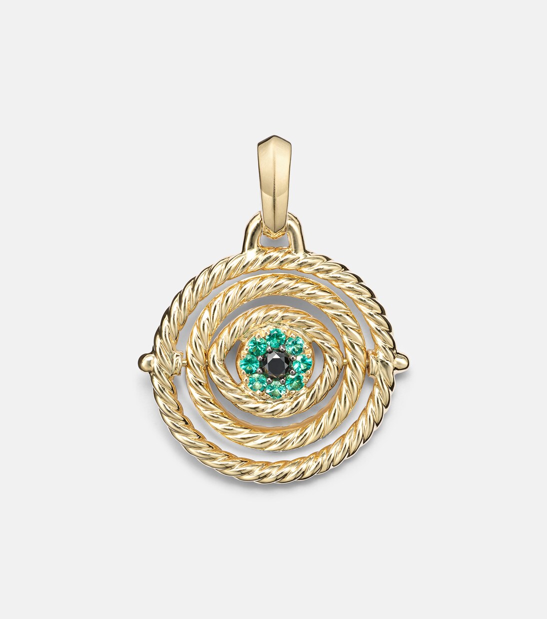 Collar Evil Eye de oro de 18 ct (750/1000) con esmeraldas y diamantes | David Yurman