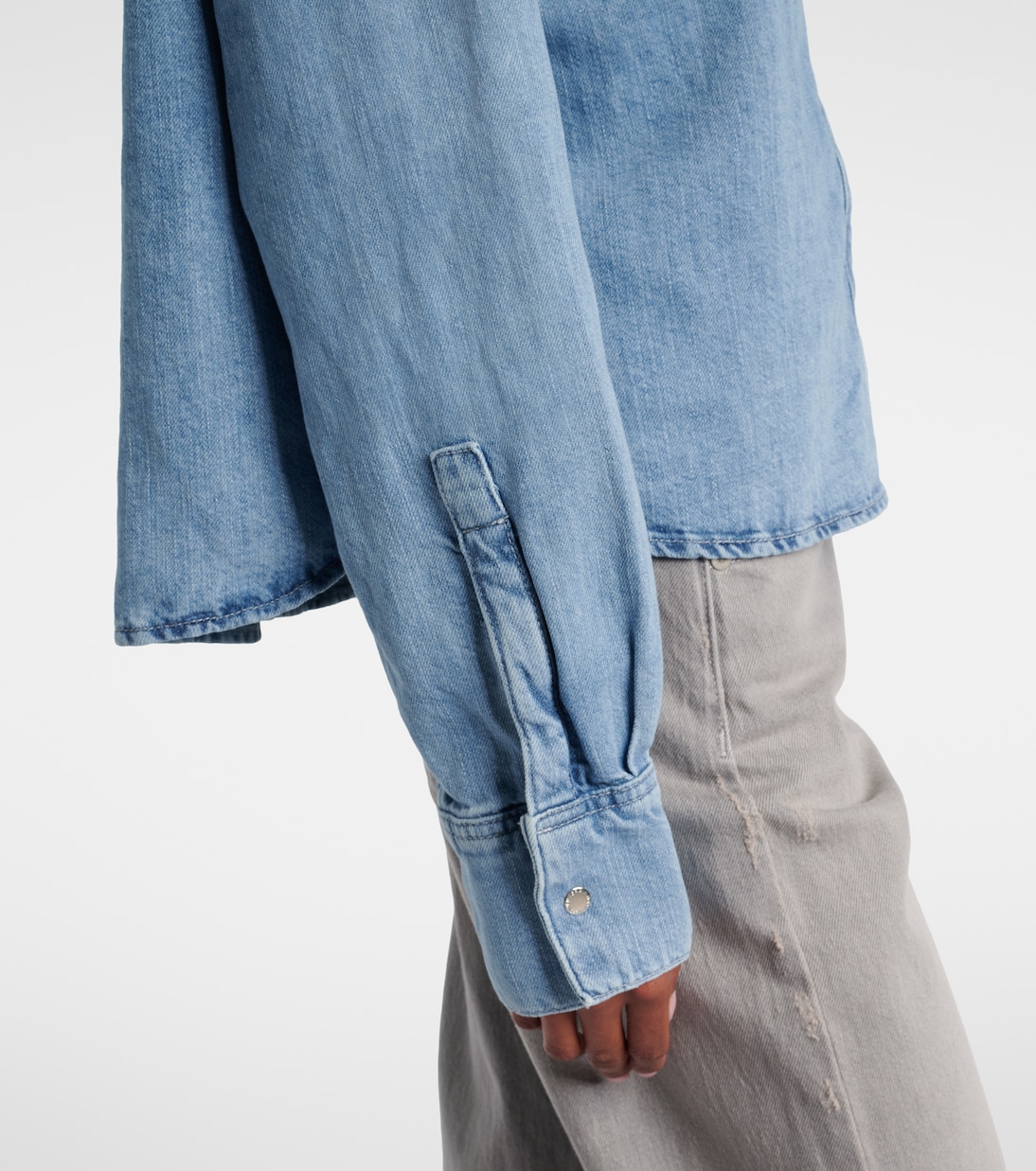 Ivy cotton and linen denim shirt | 7 For All Mankind