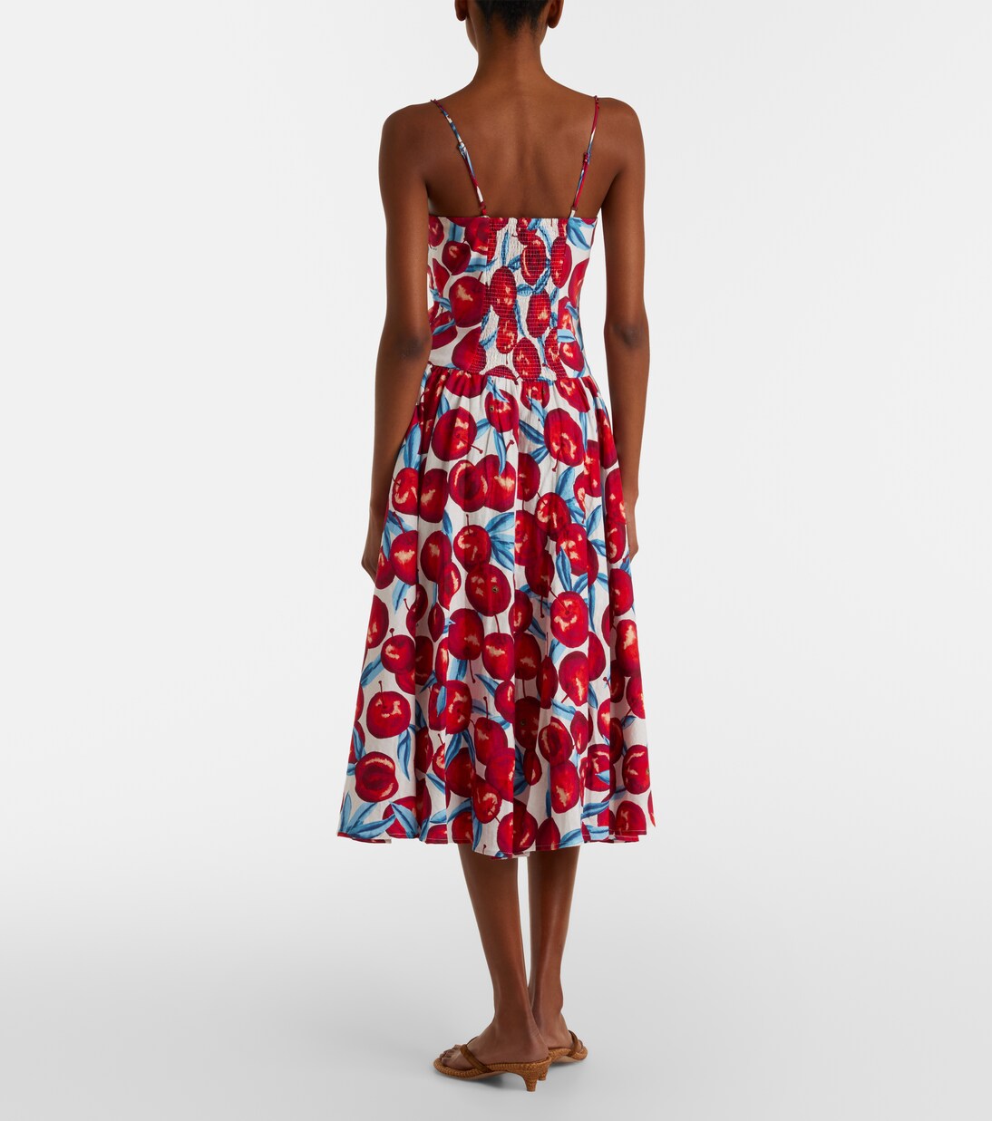 Printed linen-blend midi dress | Farm Rio