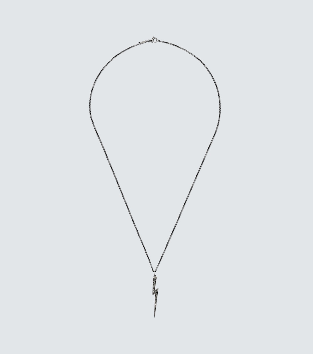 Thunder 18kt white gold (750/1000) necklace with diamonds | Ileana Makri