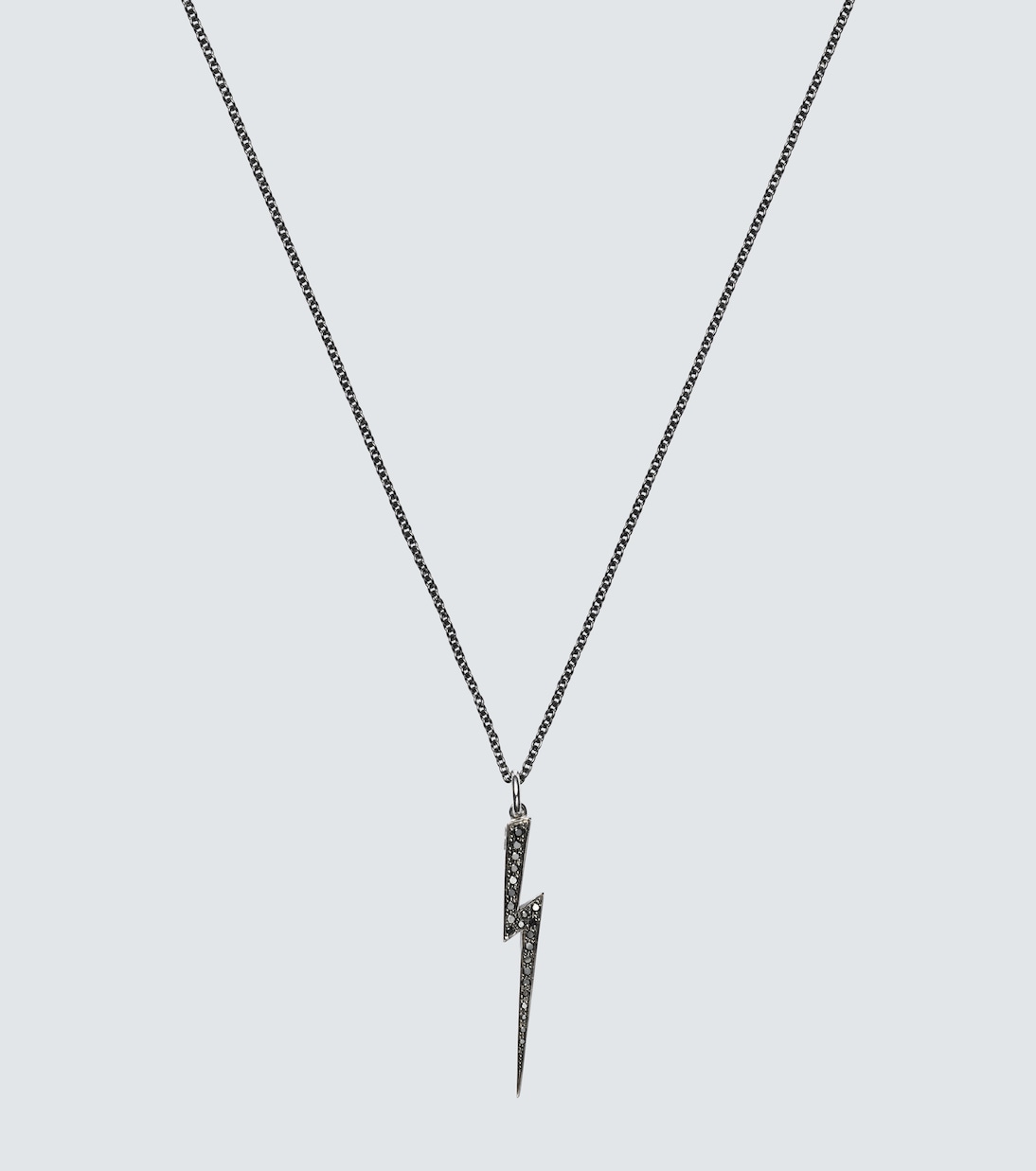 Thunder 18kt white gold (750/1000) necklace with diamonds | Ileana Makri