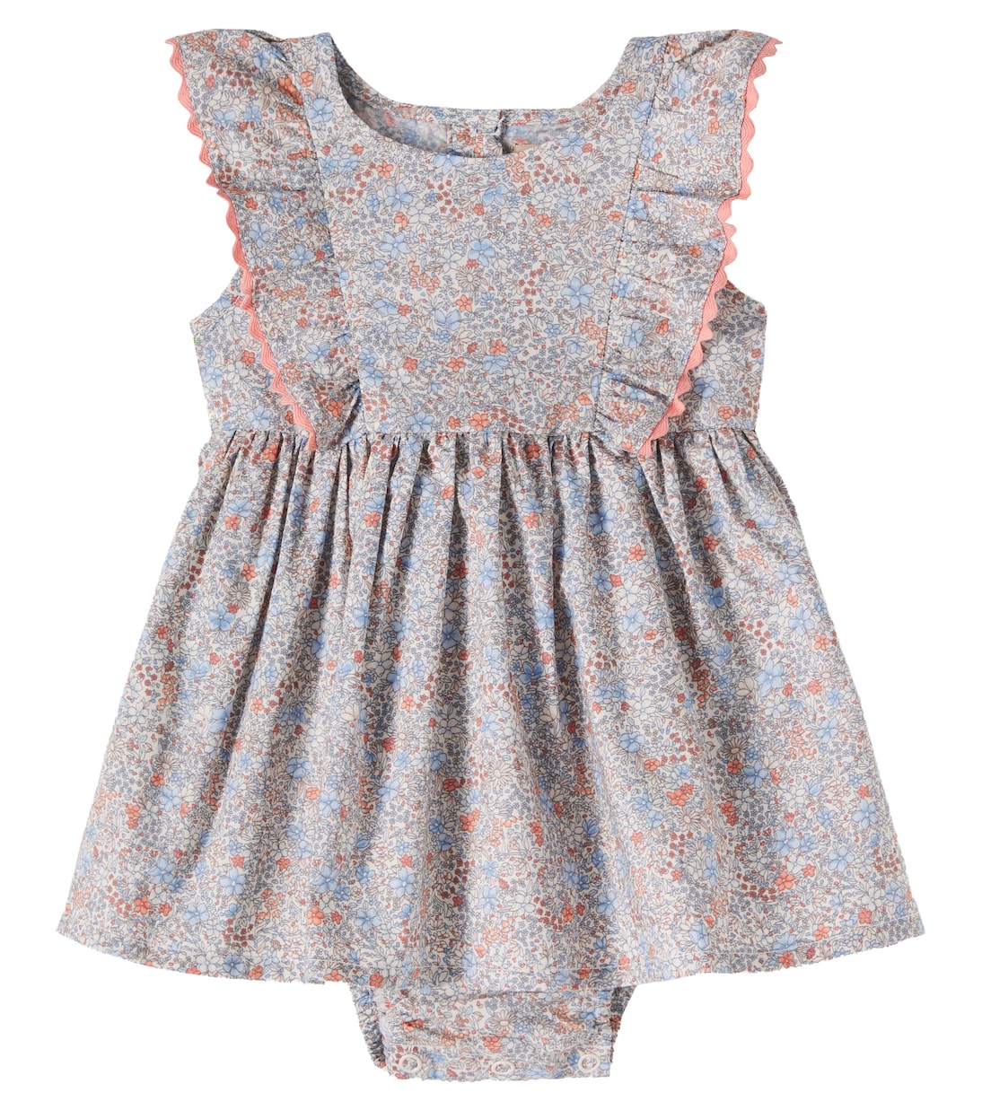 Baby Sofia floral cotton bodysuit | Wheat