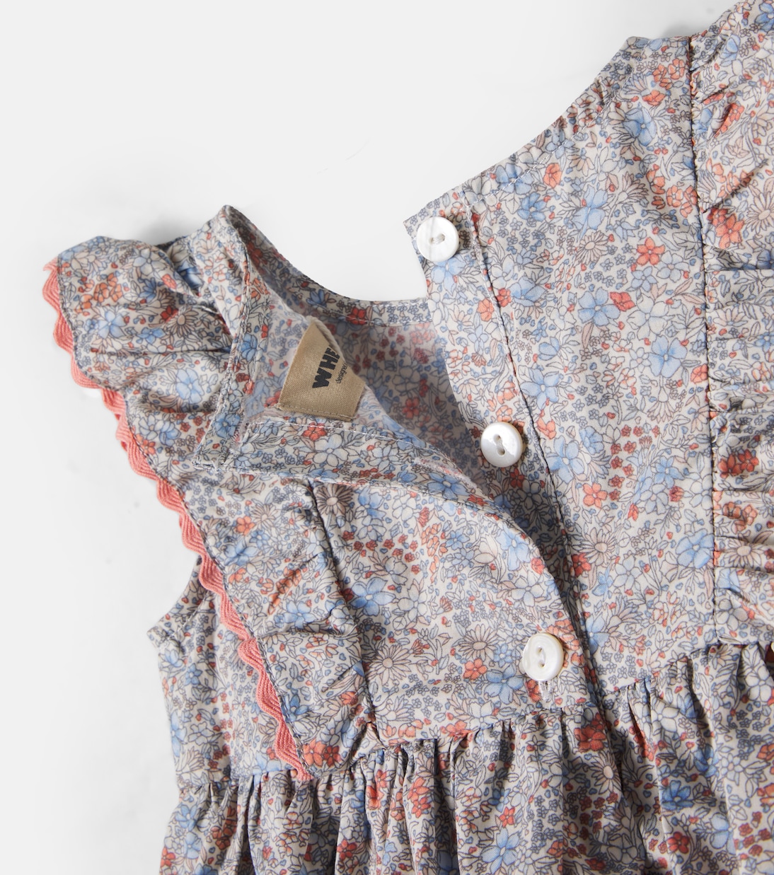 Baby Sofia floral cotton bodysuit | Wheat