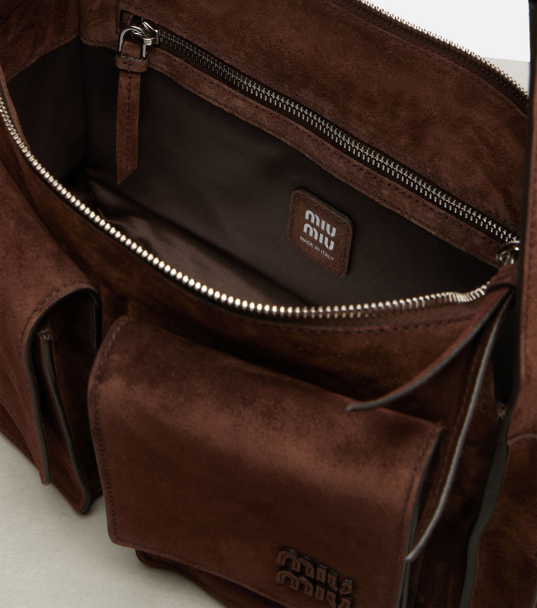Utilitaire suede shoulder bag | Miu Miu