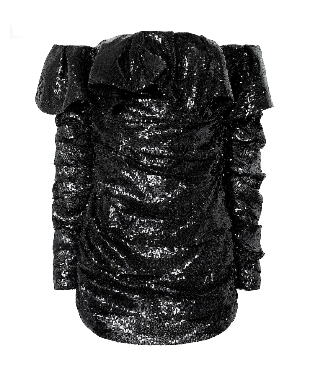 Robe à encolure bardot en tulle à sequins | The Attico