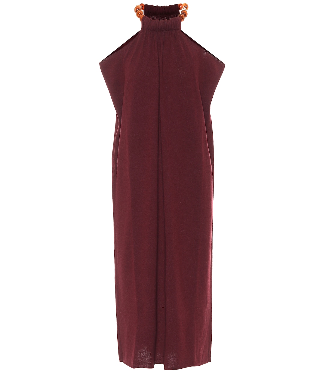 Halterneck wool-blend midi dress | Jil Sander