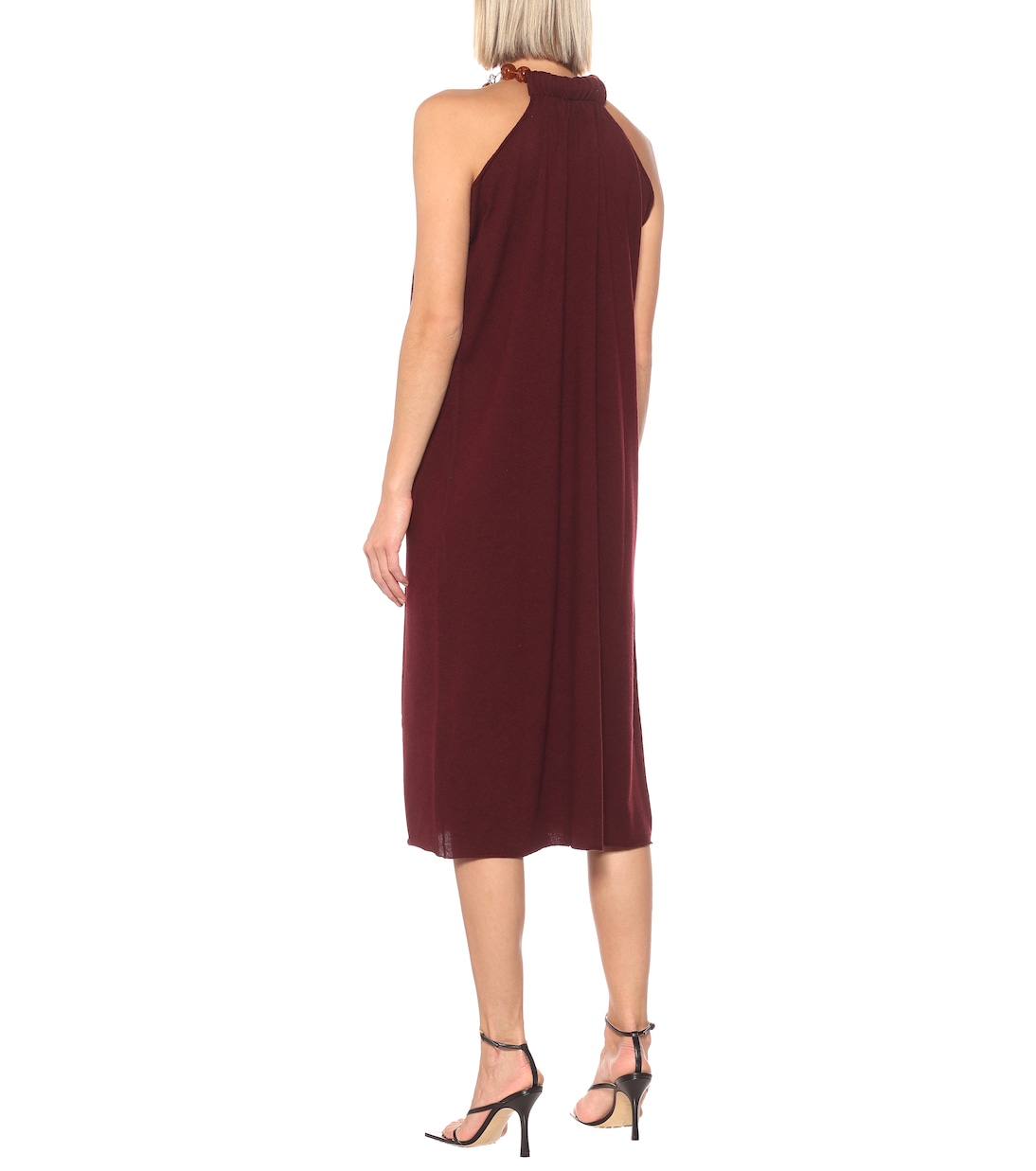 Halterneck wool-blend midi dress | Jil Sander