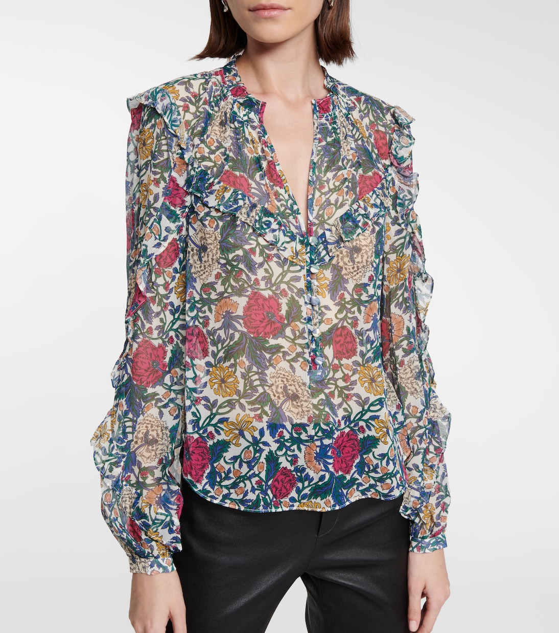 Blouse Abra en soie à fleurs | Veronica Beard