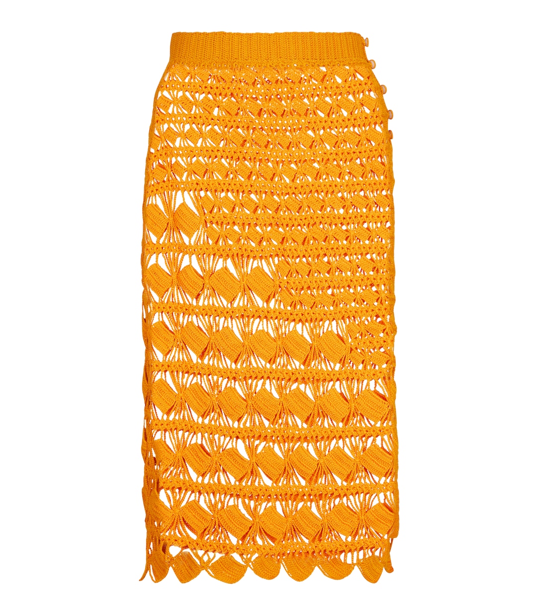 Falda midi de croché de algodón | Acne Studios