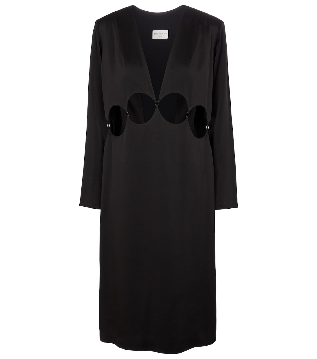 Cutout satin midi dress | Dries Van Noten
