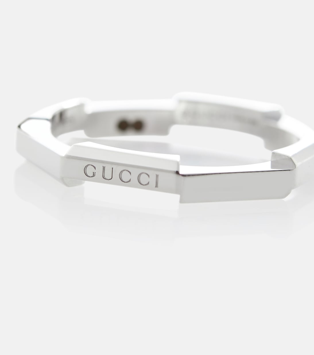 Anello Link To Love in oro bianco 18kt | Gucci