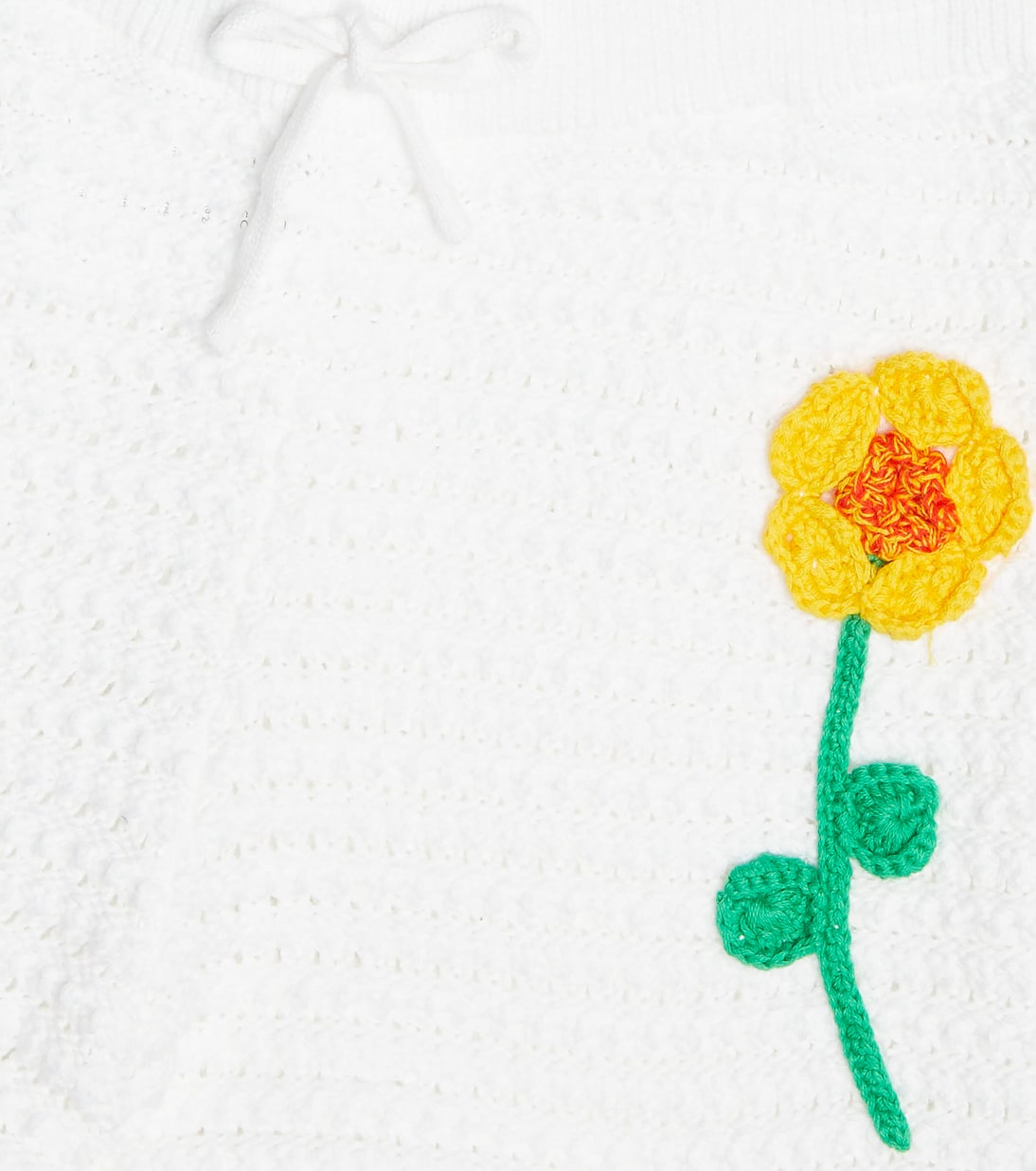 Shorts in crochet di cotone con ricamo | Stella McCartney Kids