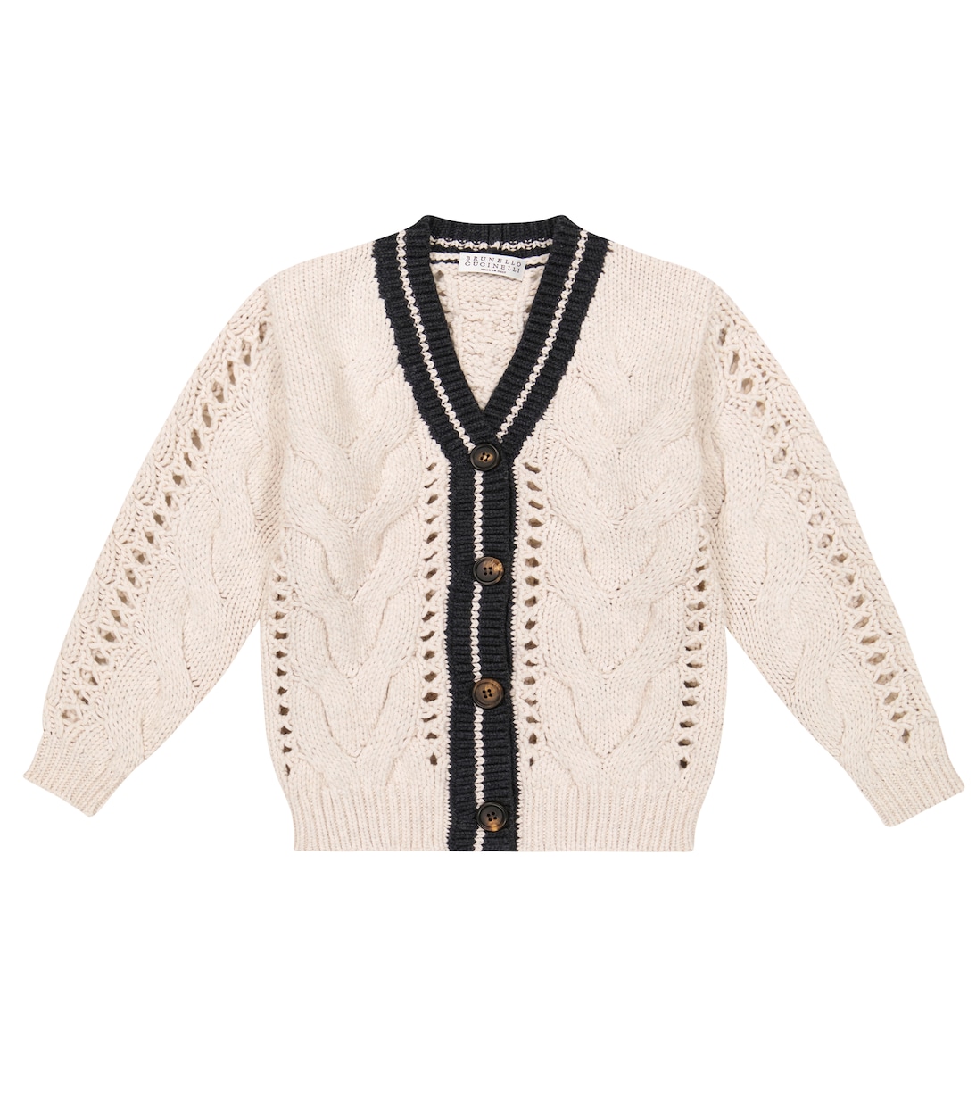 Cardigan en coton mélangé | Brunello Cucinelli Kids