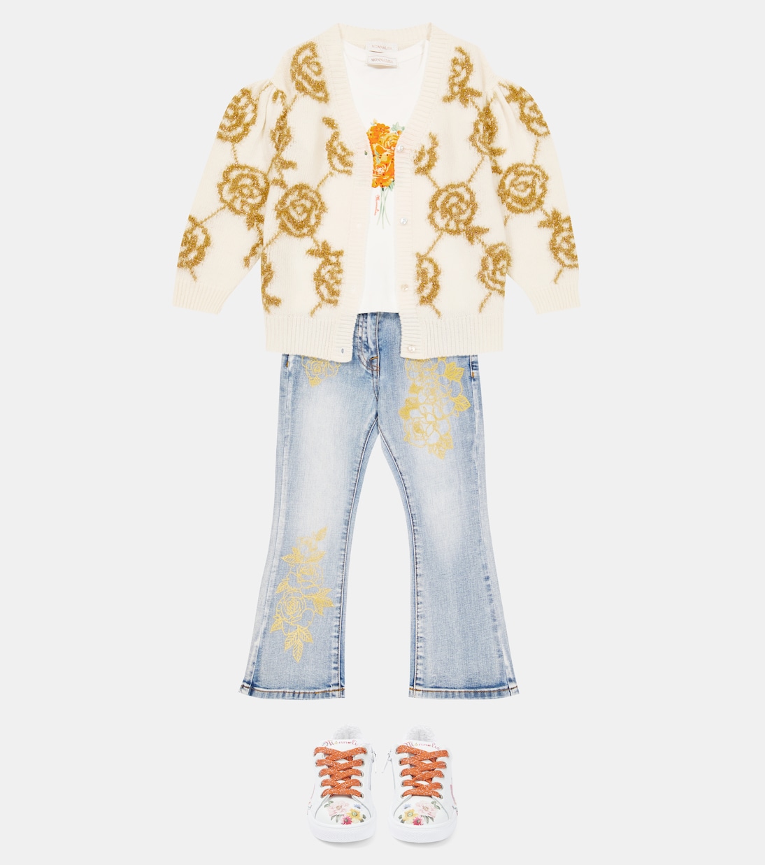 Jeans flared con stampa | Monnalisa