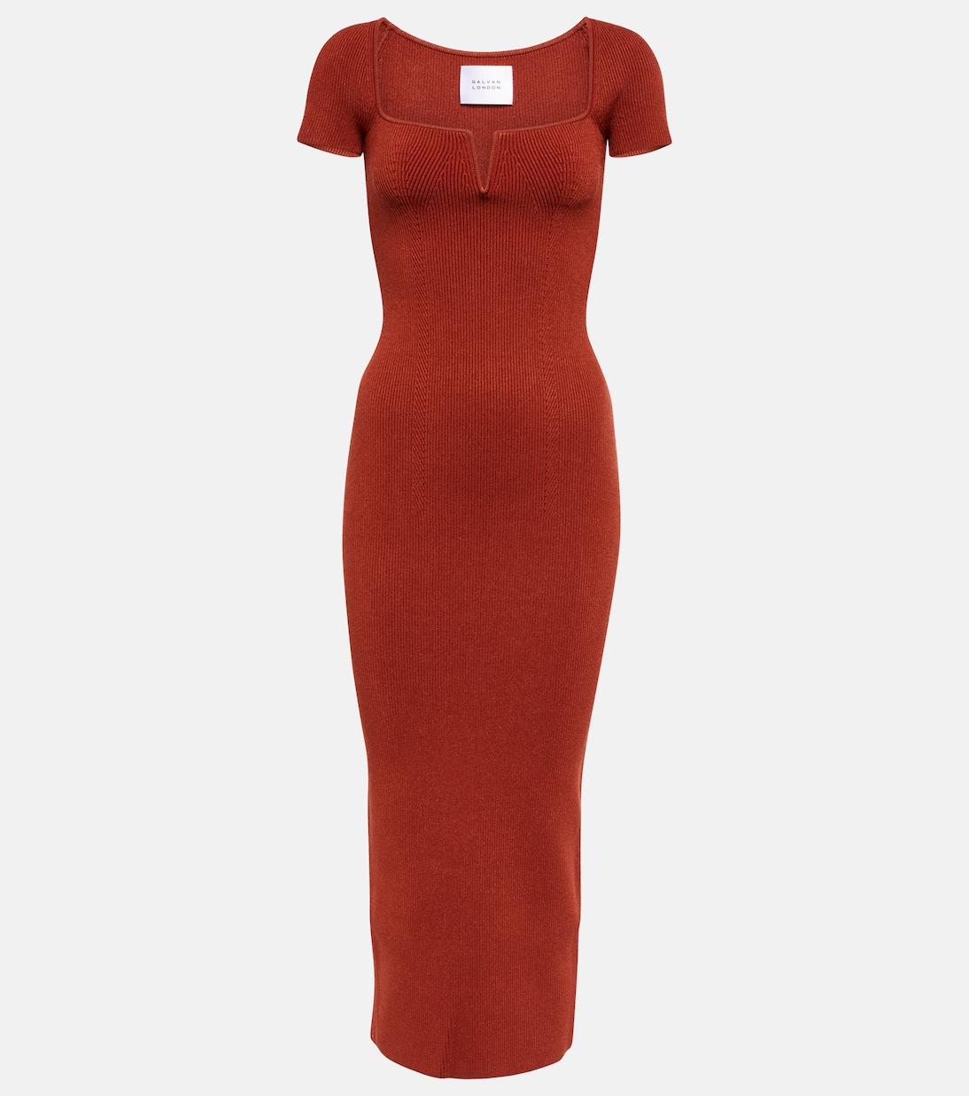 Freya ribbed-knit midi dress | Galvan