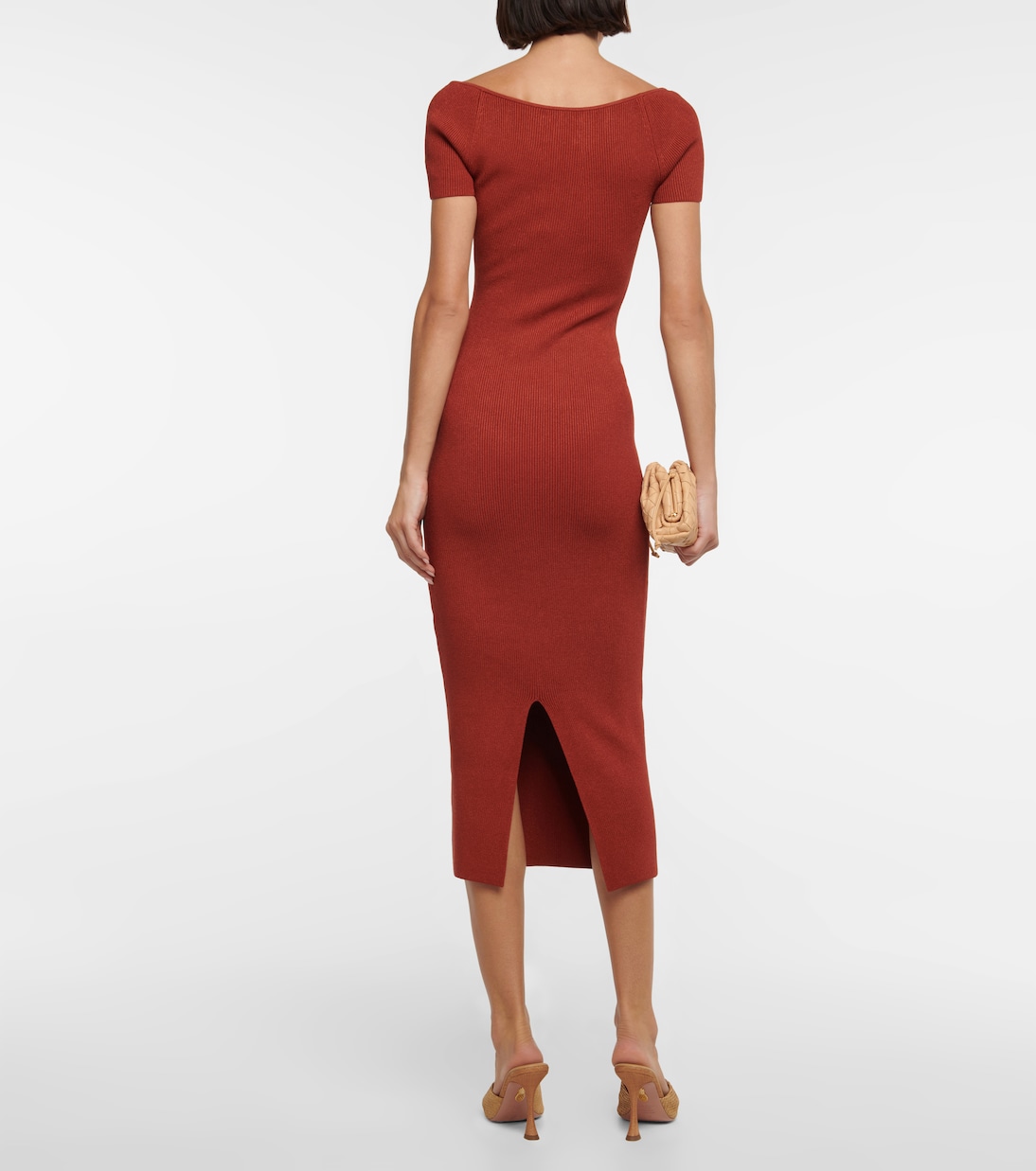 Freya ribbed-knit midi dress | Galvan