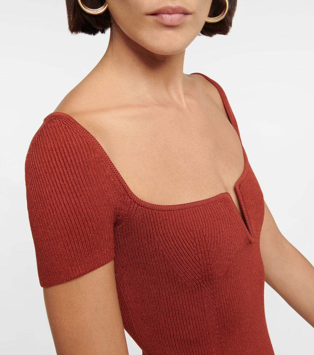 Freya ribbed-knit midi dress | Galvan