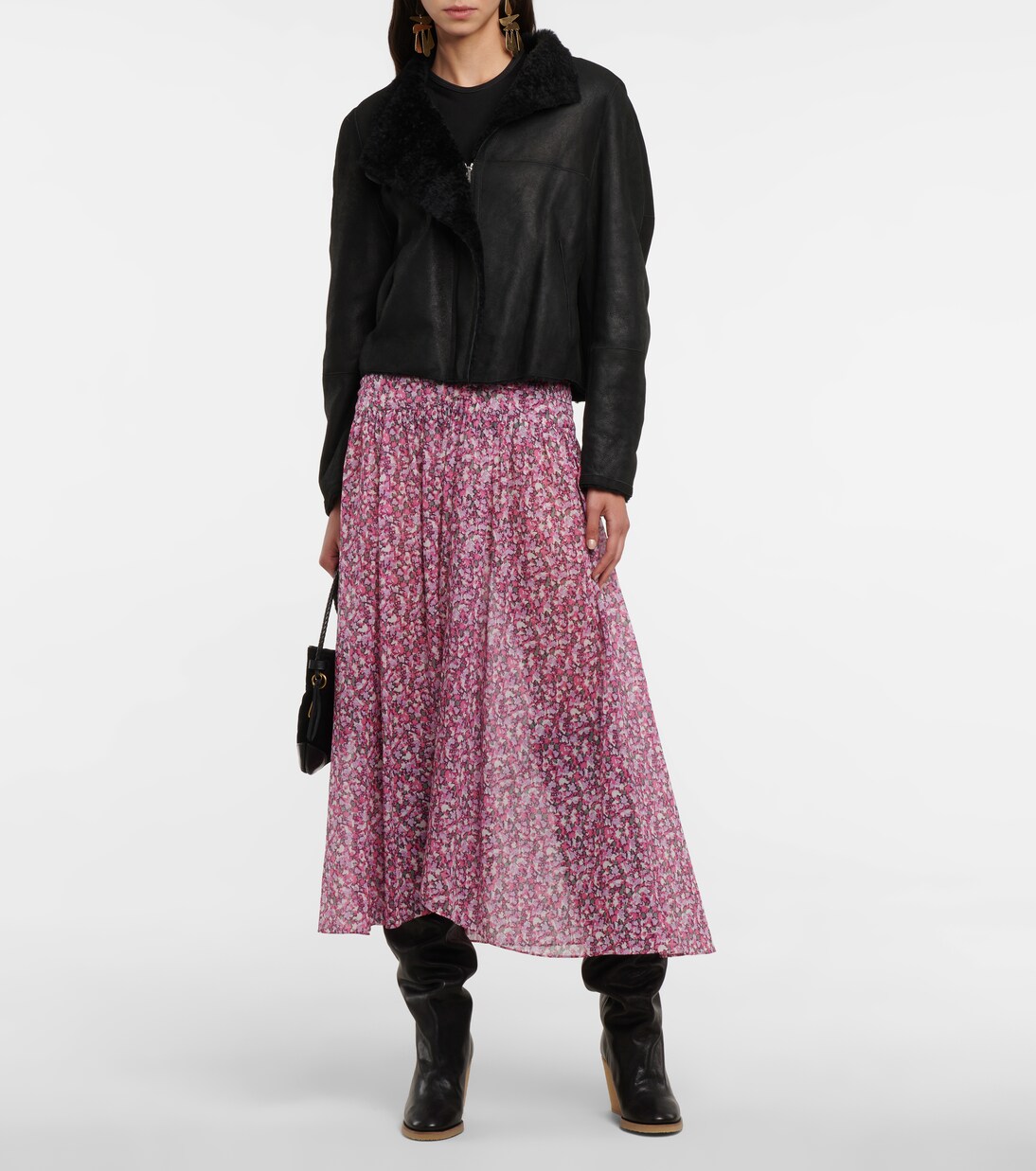 Lederjacke Acacilo mit Shearling | Isabel Marant