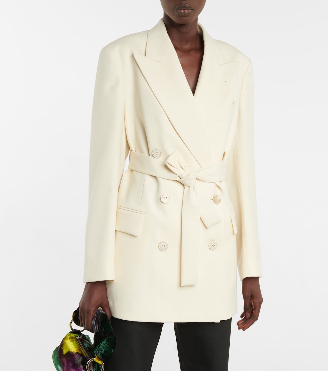 Blazer in lana con cintura | Dries Van Noten
