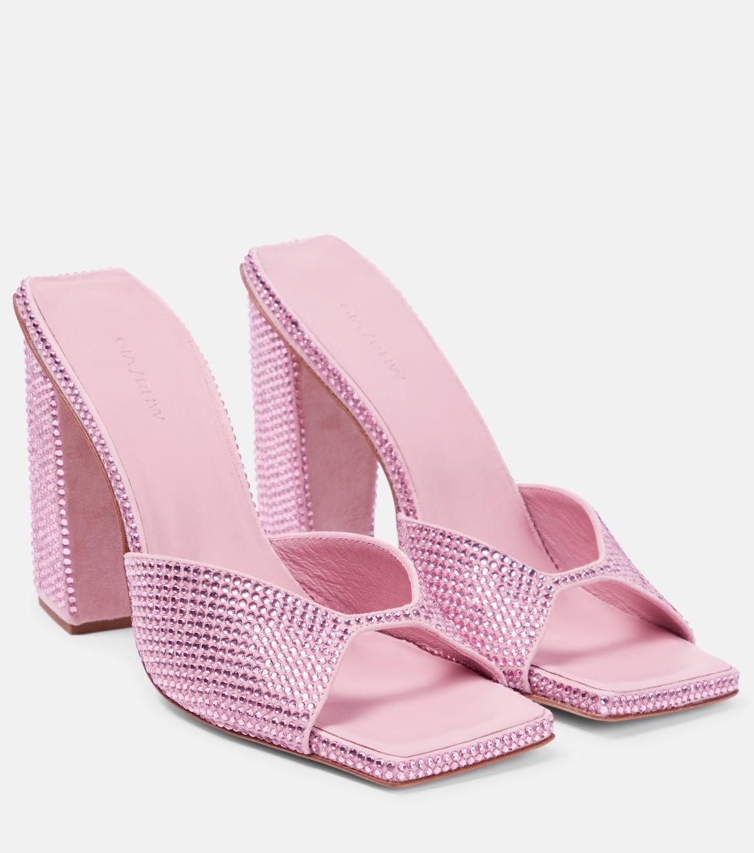 Gia/Rhw Rosie 14 embellished suede mules | Gia Borghini
