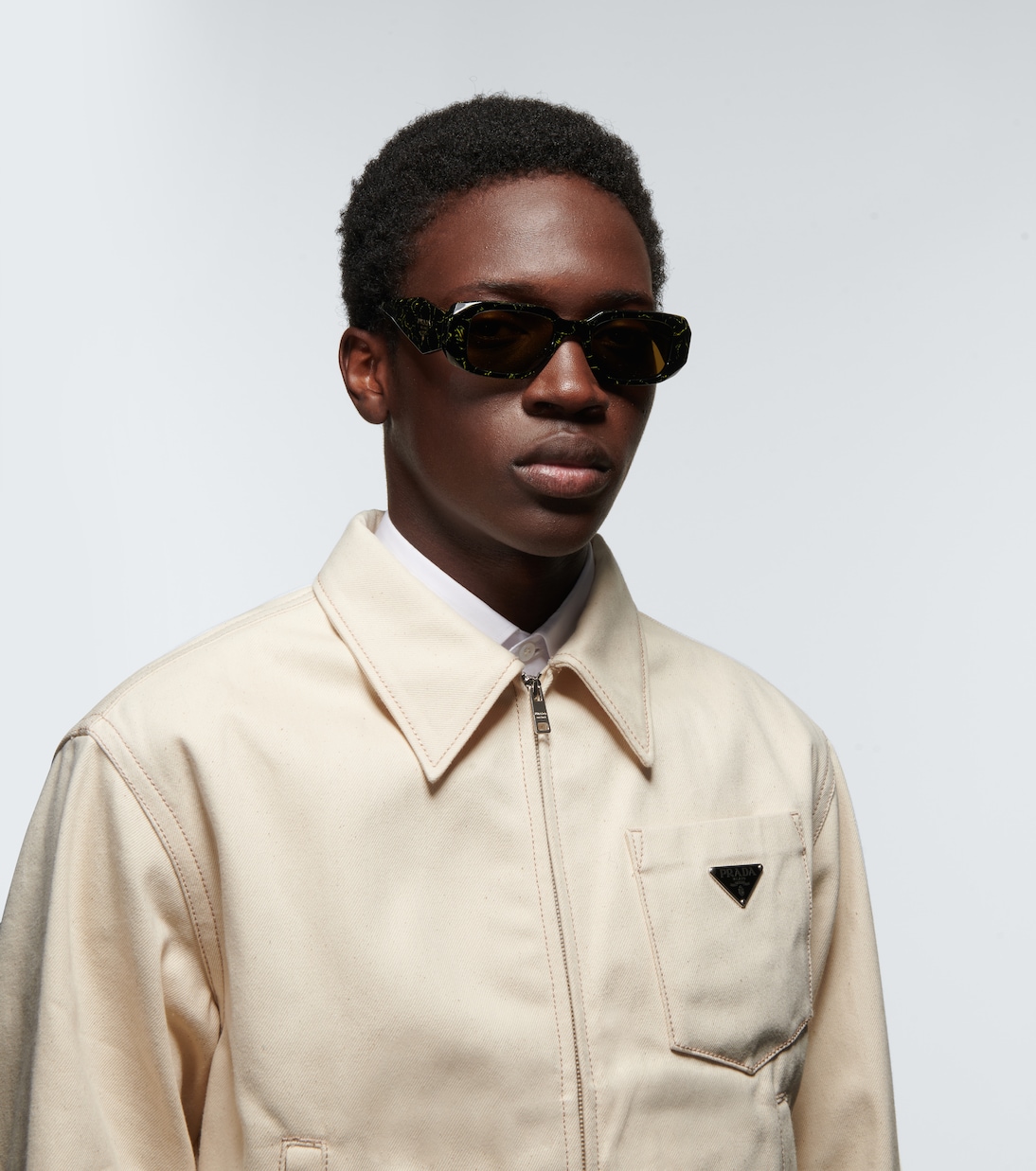 Rectangular acetate sunglasses | Prada