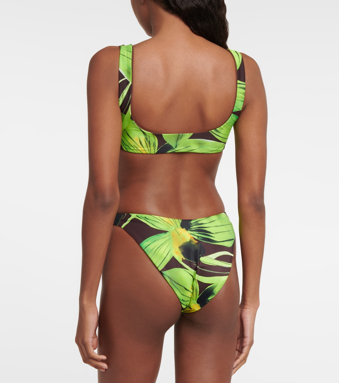 Scoop printed bikini top | Louisa Ballou