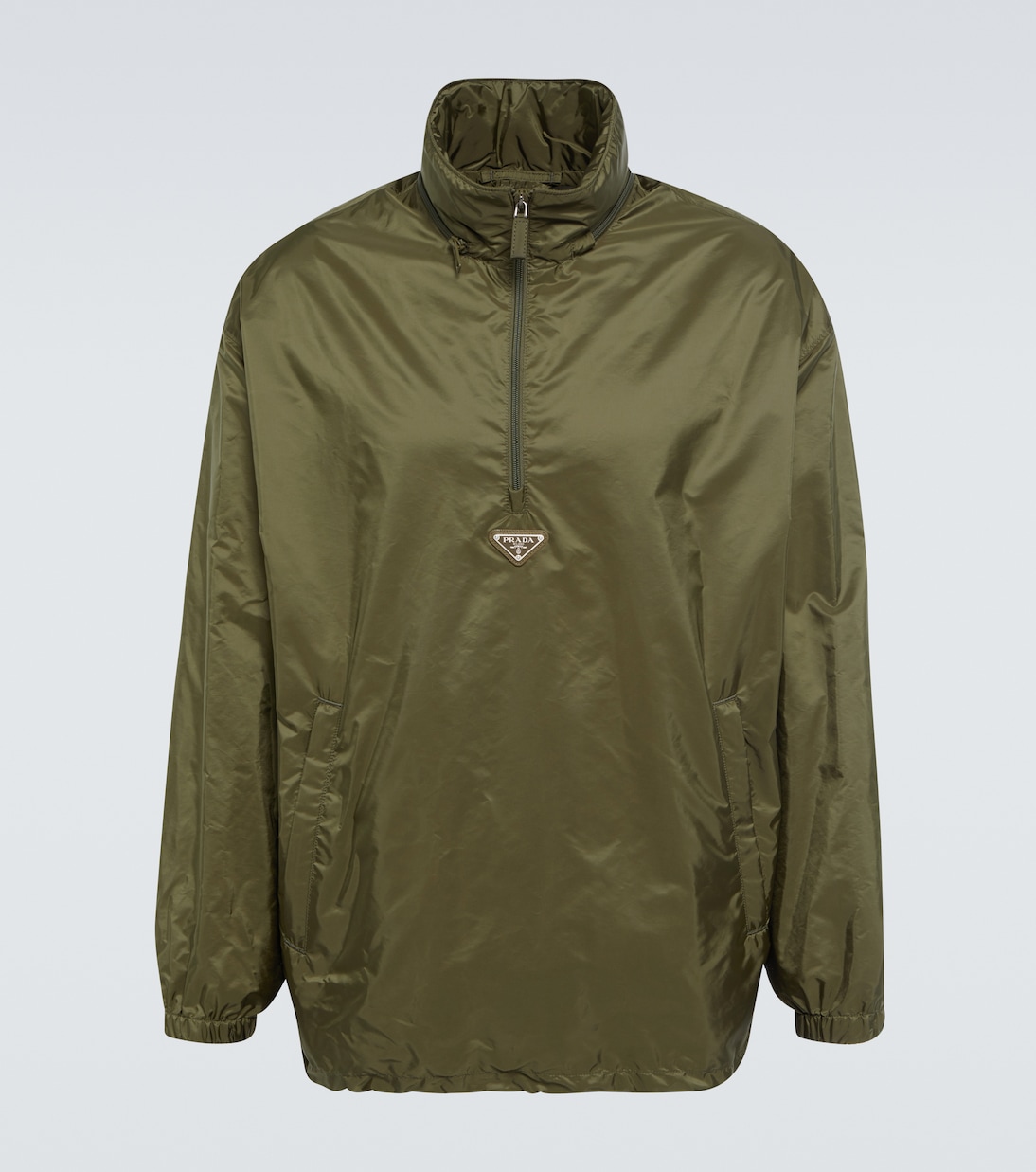 Re Nylon rain jacket in green Prada Mytheresa