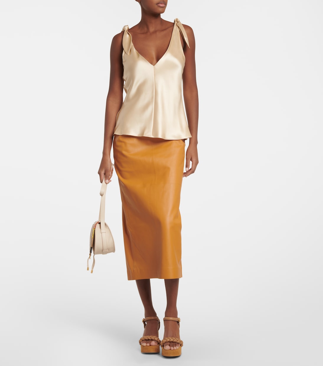 Leather and suede platform sandals | Gianvito Rossi