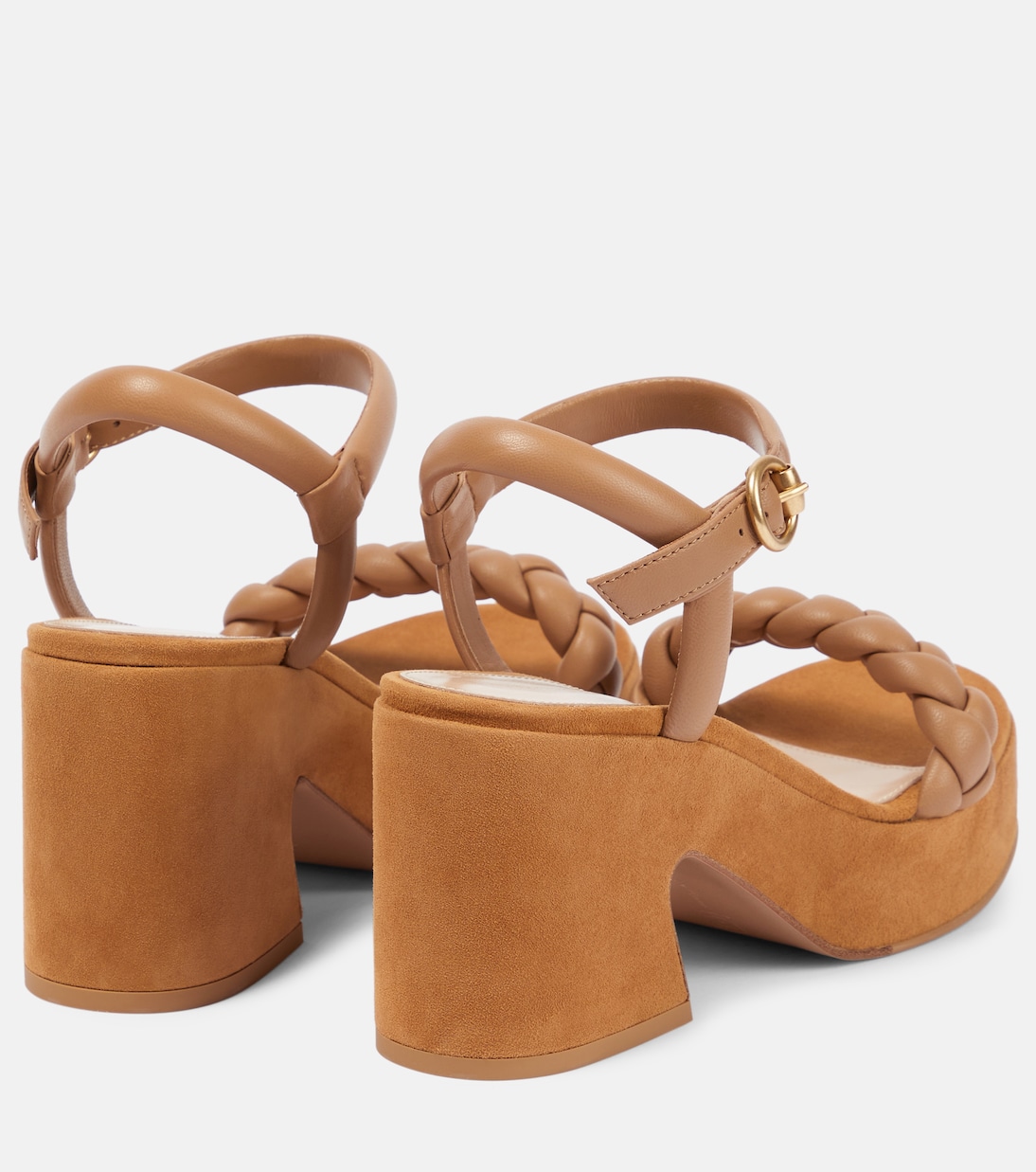 Leather and suede platform sandals | Gianvito Rossi