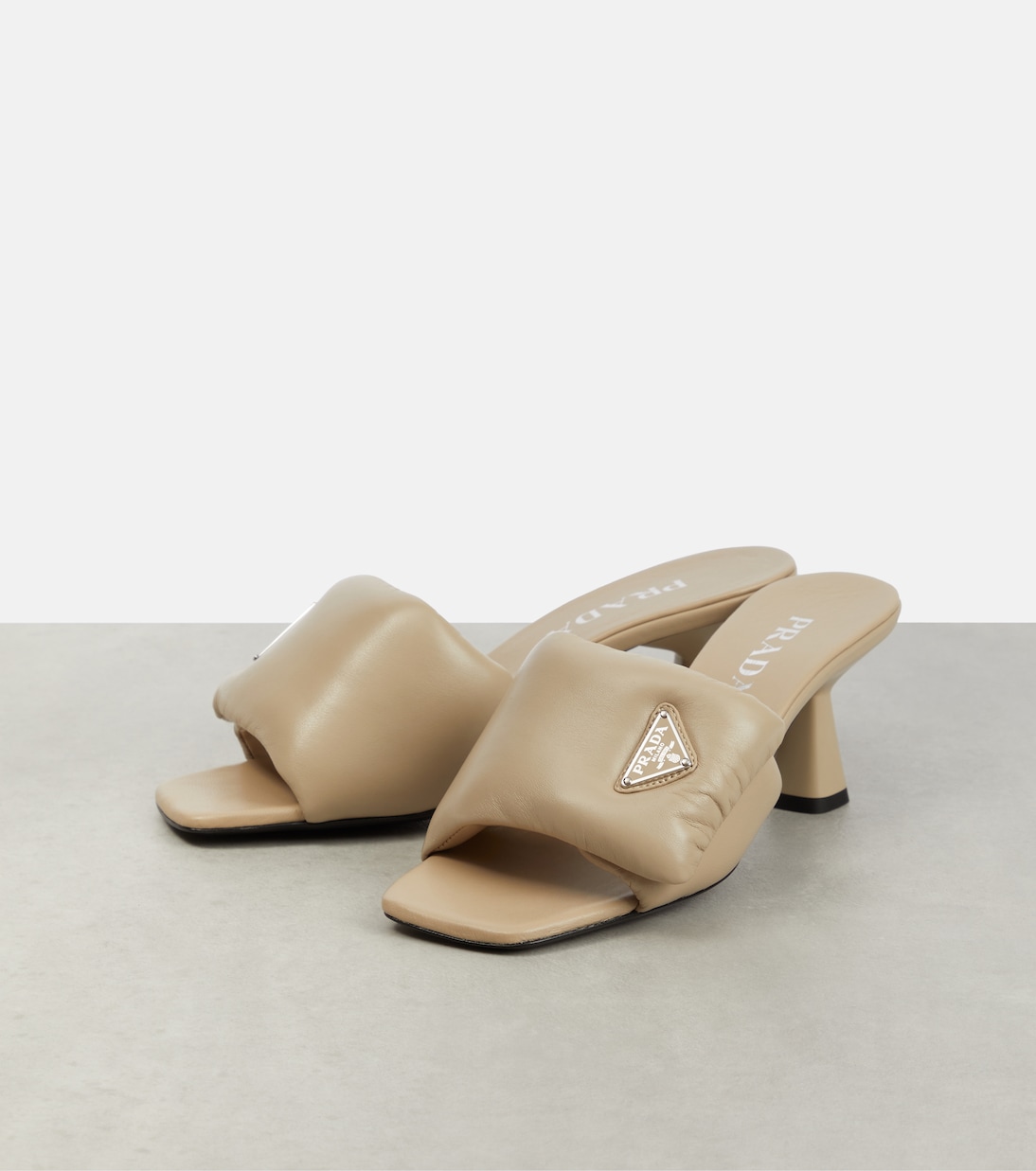 Pantoletten aus Leder | Prada