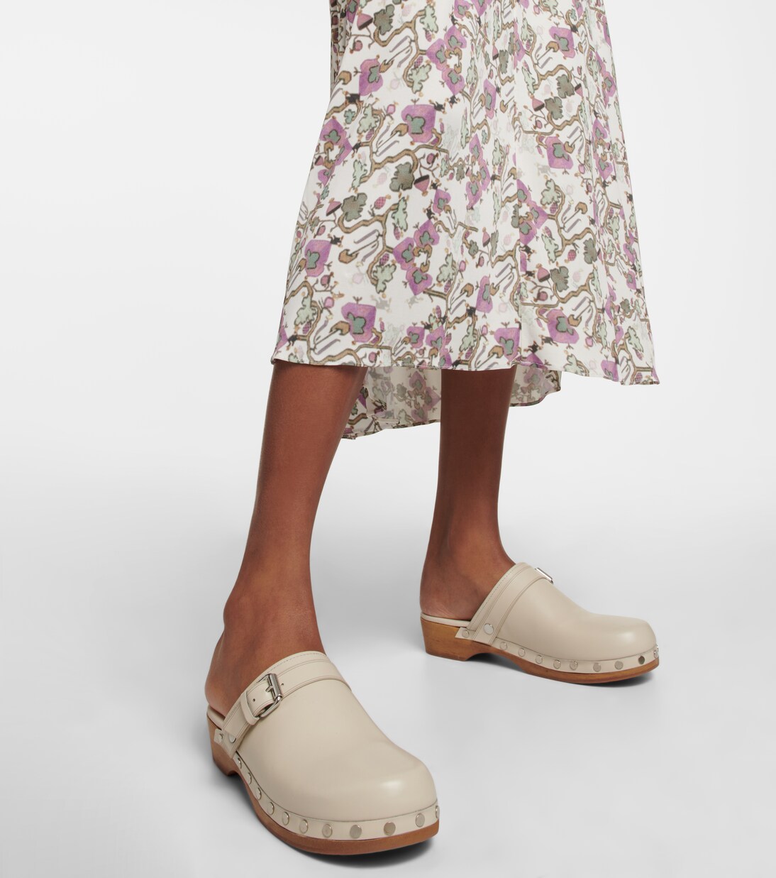 Thalie leather clogs in beige Isabel Marant Mytheresa