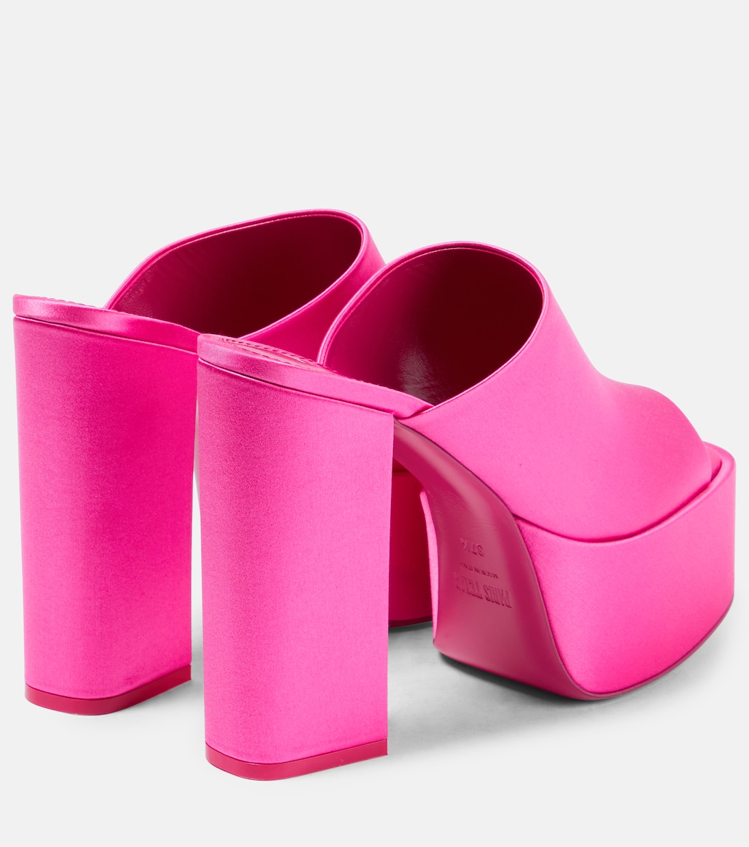 Sasha satin platform mules | Paris Texas