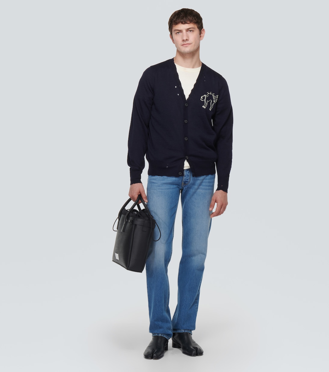 Embroidered wool cardigan | Maison Margiela