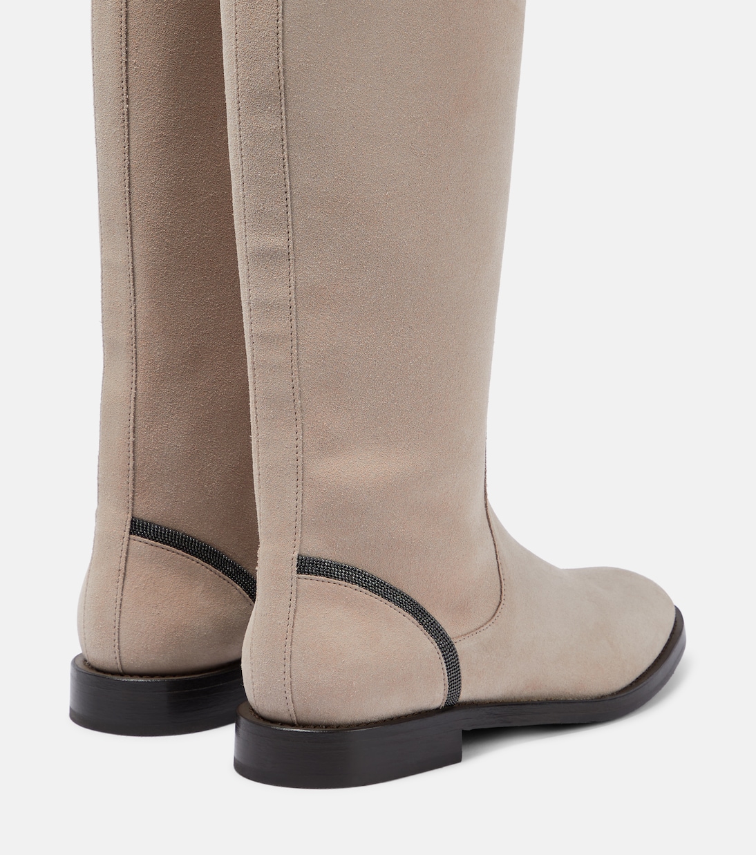 Botas altas de ante adornadas | Brunello Cucinelli